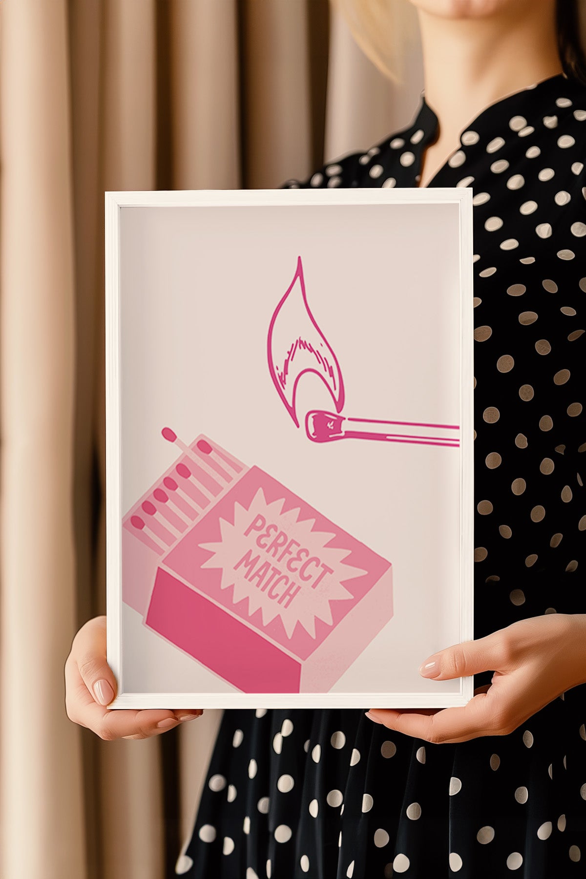 Lucky You Serisi Beyaz Çerçeveli Poster, Tablo Duvar Dekoru No:44