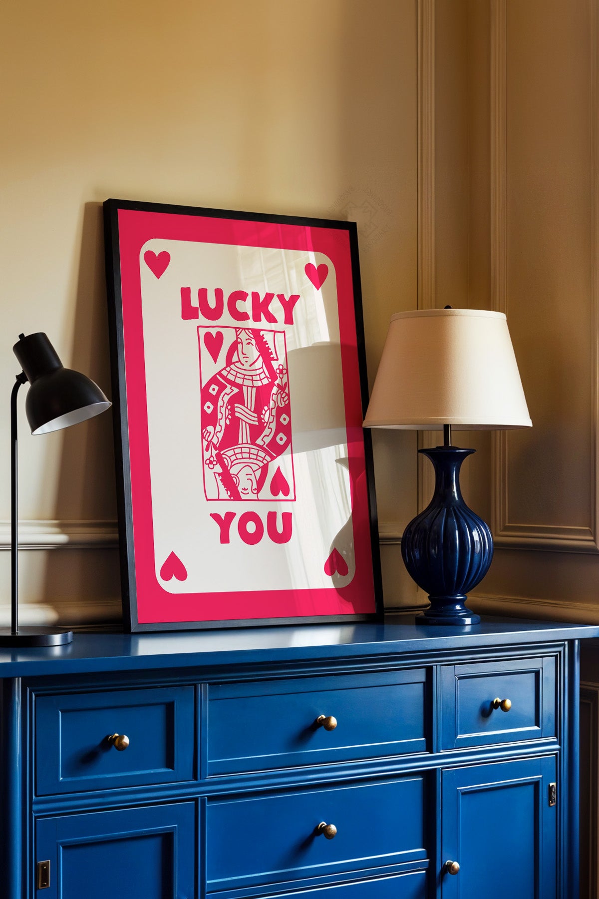 Lucky You Serisi Siyah Çerçeveli Poster, Tablo Duvar Dekoru No:83