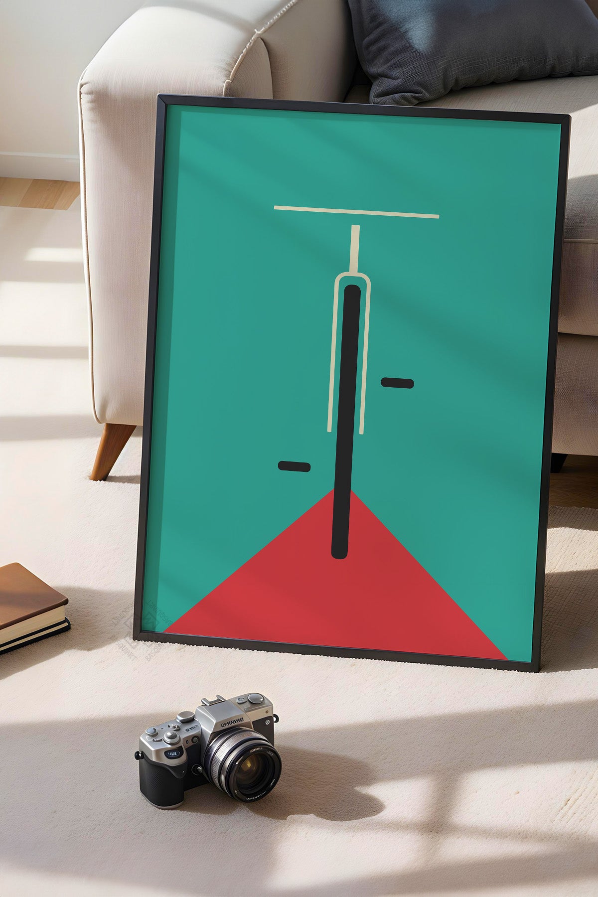 Bauhaus Serisi Siyah Çerçeveli Poster, Tablo No:59
