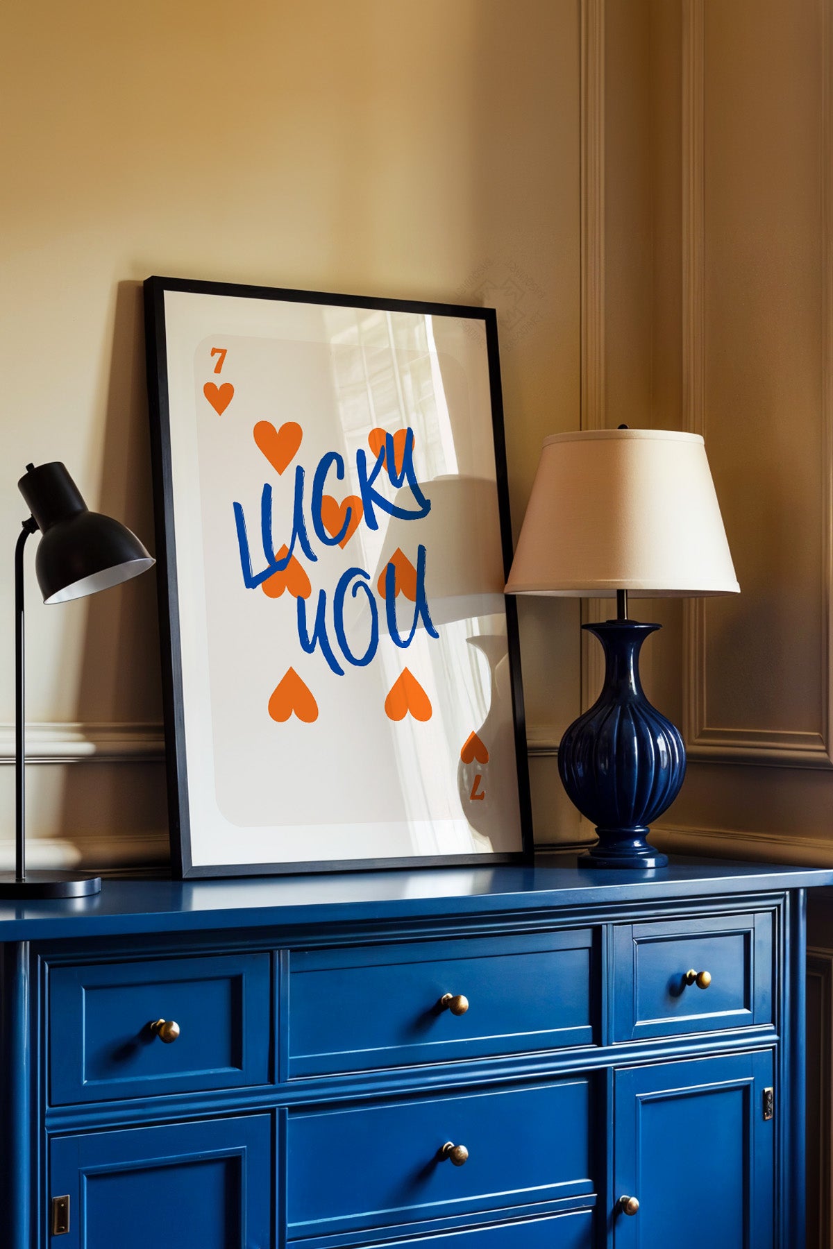 Lucky You Serisi Siyah Çerçeveli Poster, Tablo Duvar Dekoru No:123