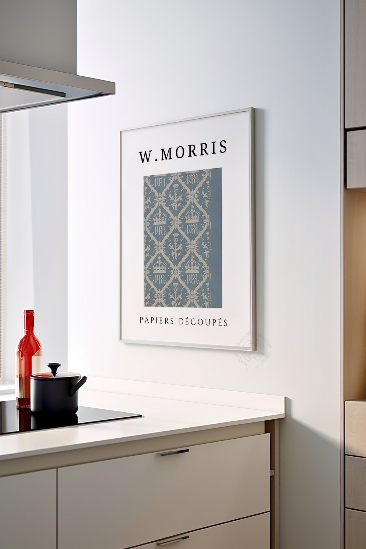 William Morris Serisi Beyaz Çerçeveli Poster, Tablo Duvar Dekoru No:21