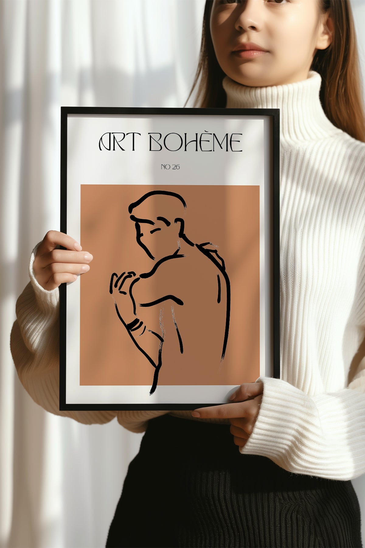 Bohemian Serisi Siyah Çerçeveli Poster, Tablo No:103