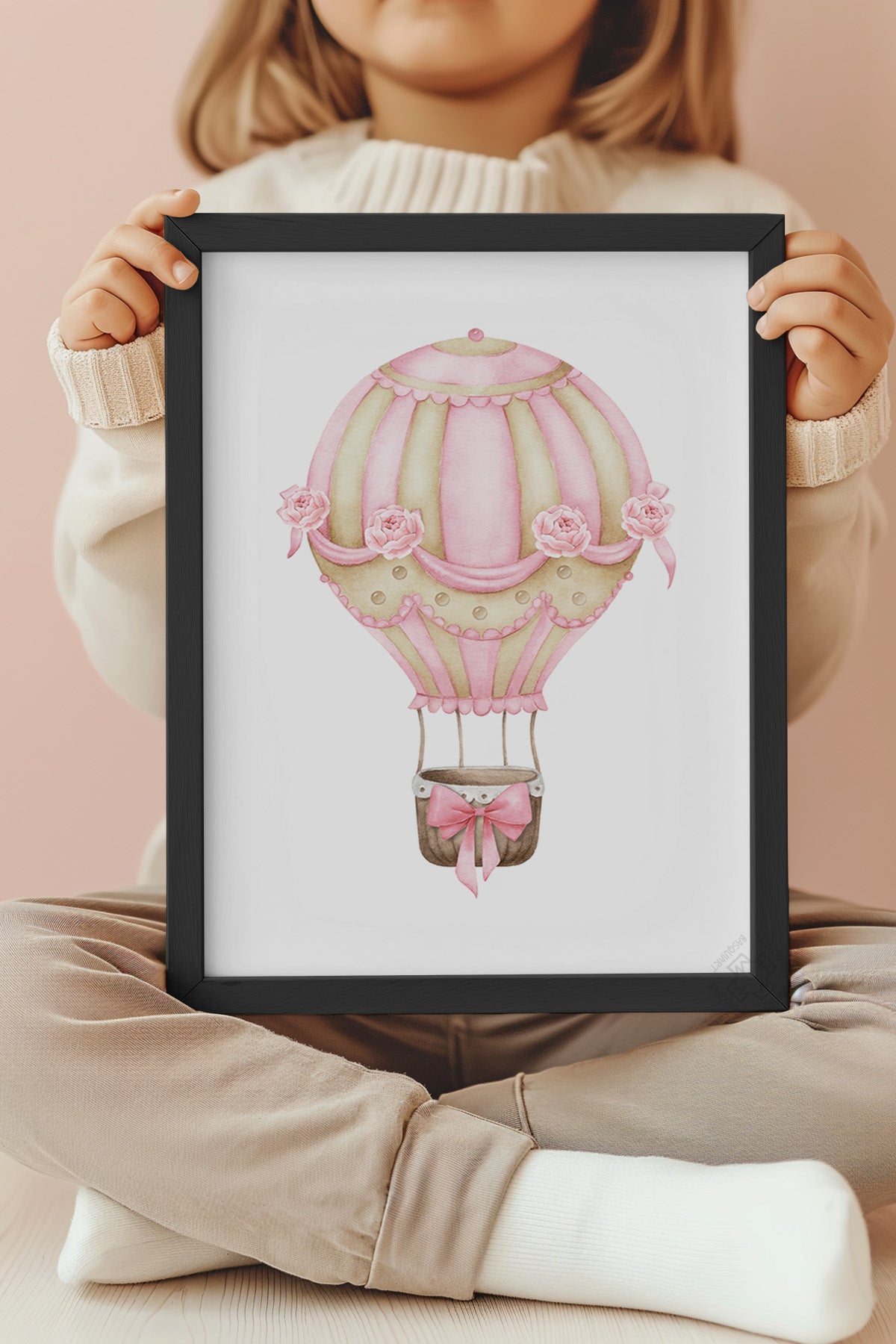 Çocuk Odası, Bebek Odası Siyah Çerçeveli Poster, Tablo No:4