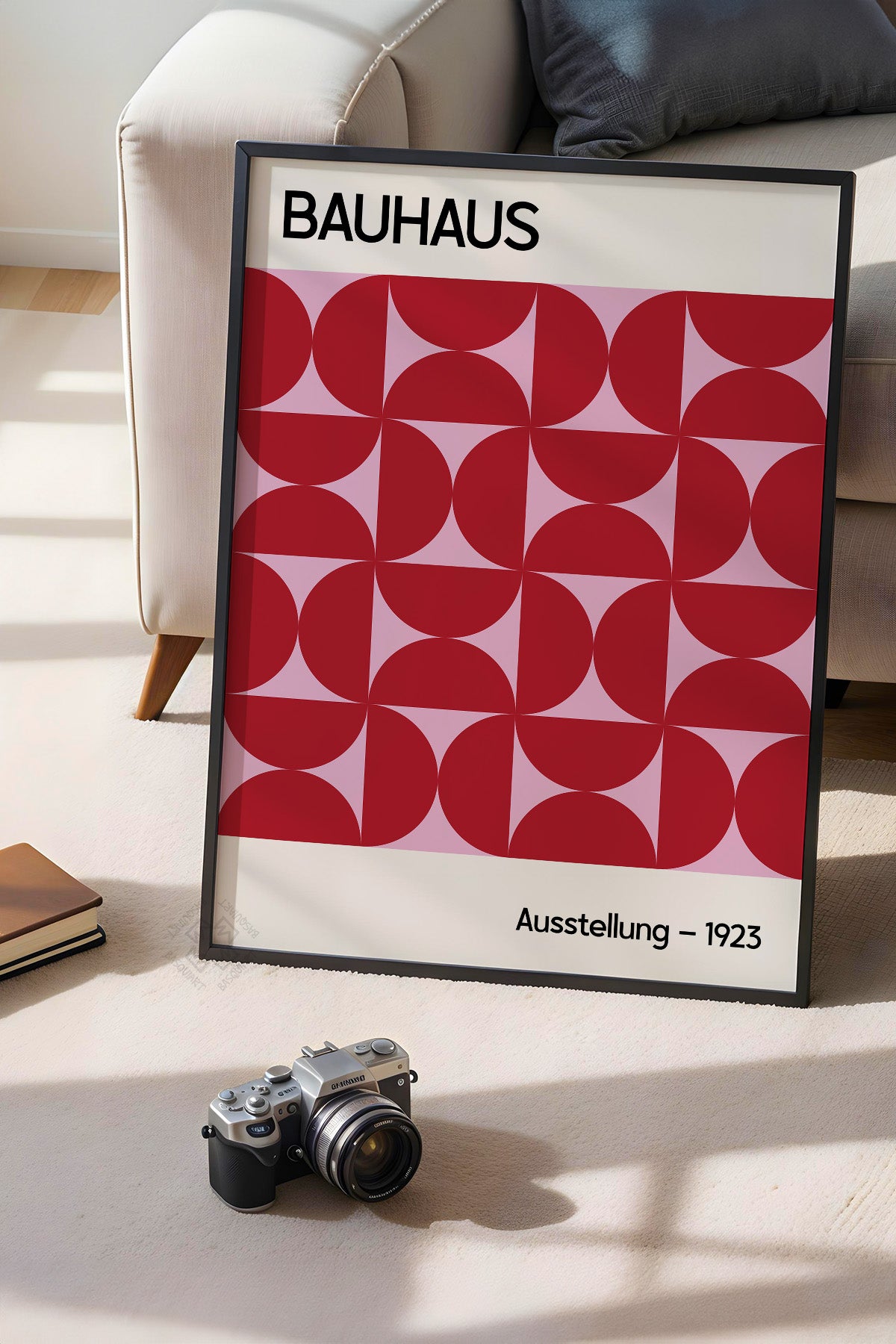 Bauhaus Serisi Siyah Çerçeveli Poster, Tablo No:123