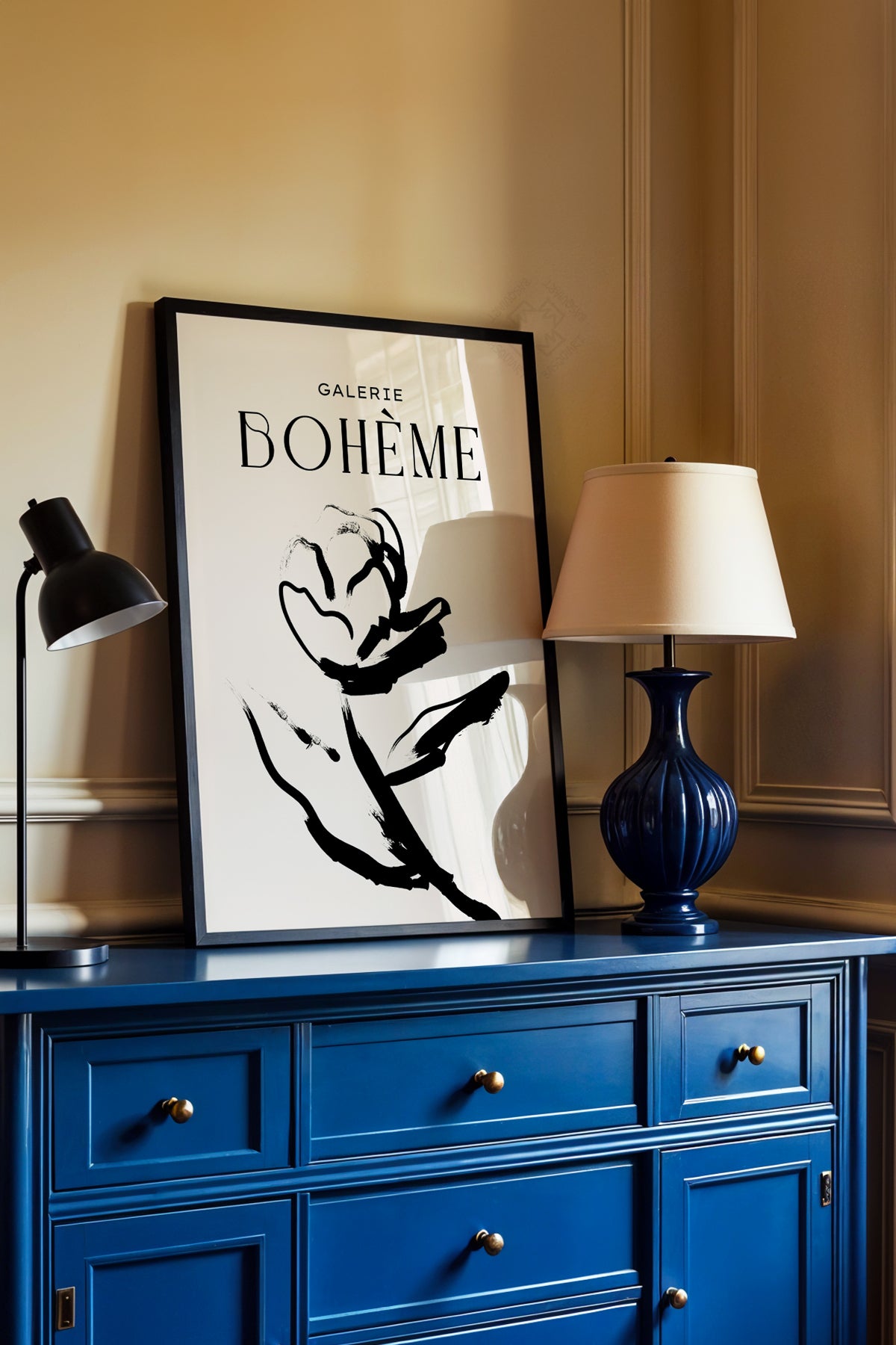 Bohemian Serisi Siyah Çerçeveli Poster, Tablo No:127