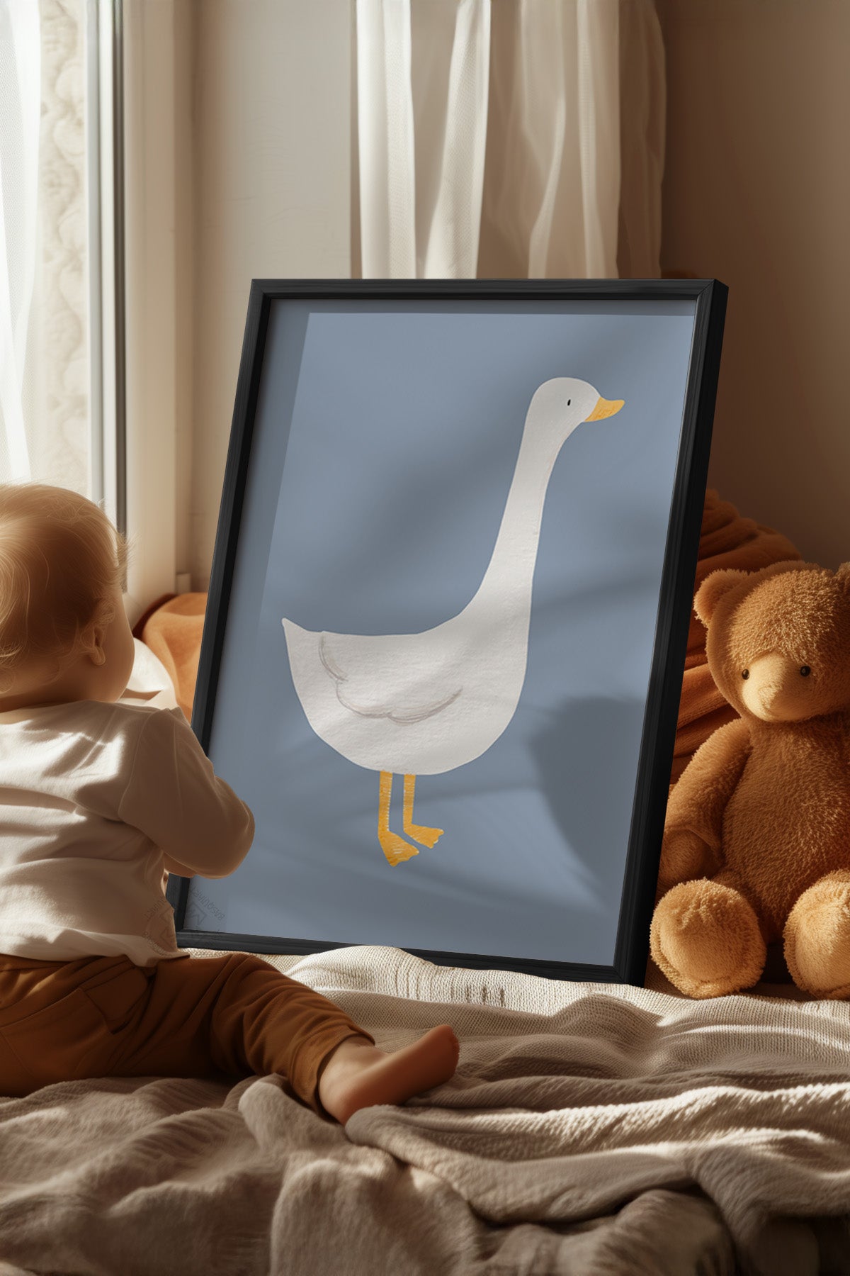 Çocuk Odası, Bebek Odası Siyah Çerçeveli Poster, Tablo No:68