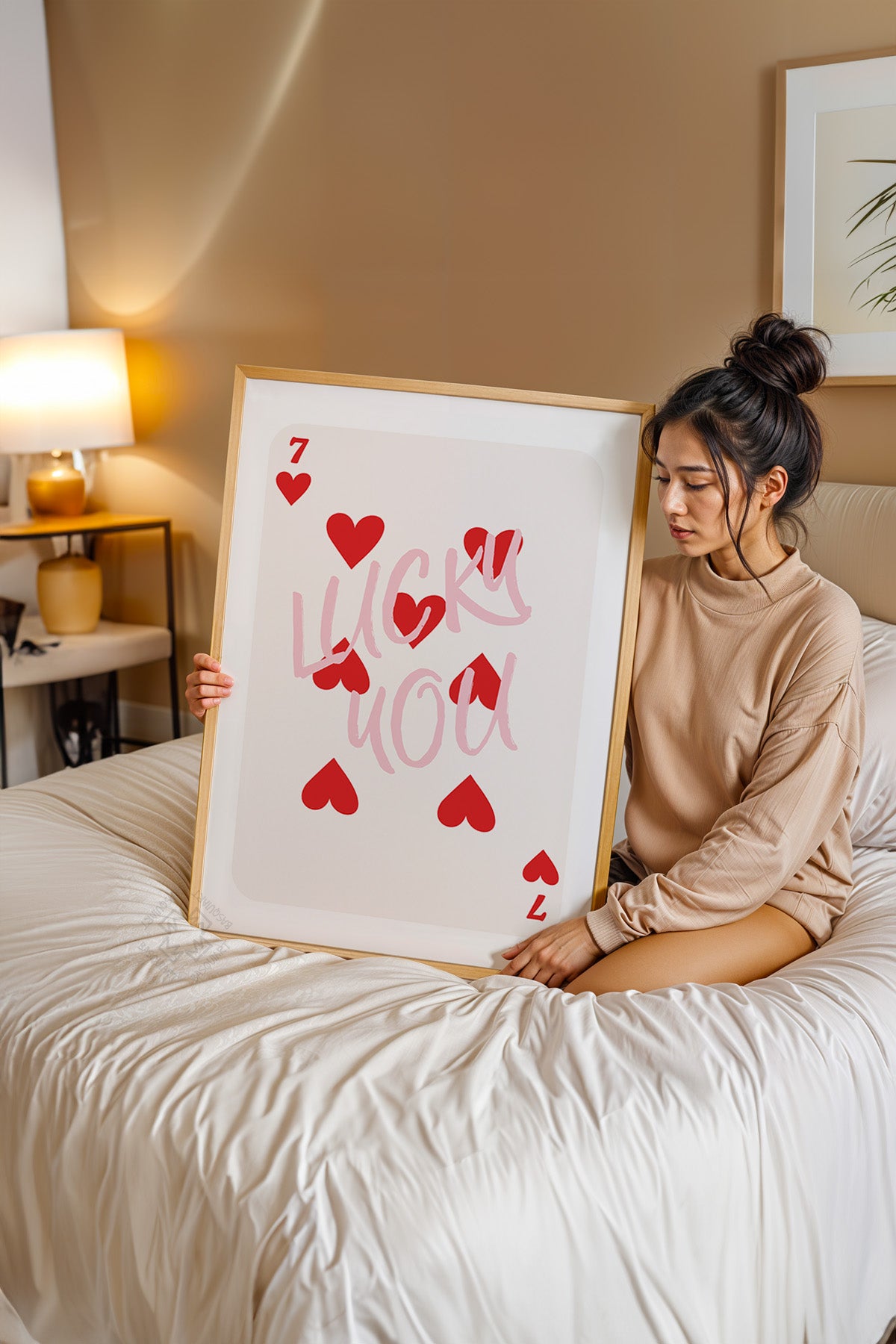 Lucky You Serisi Ahşap Çerçeveli Poster, Tablo Duvar Dekoru No:125