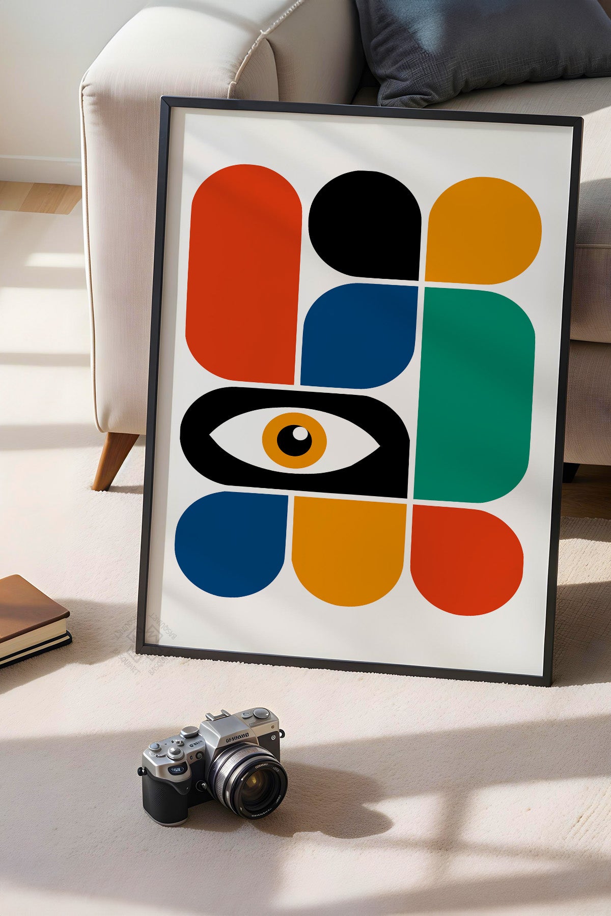Bauhaus Serisi Siyah Çerçeveli Poster, Tablo No:3