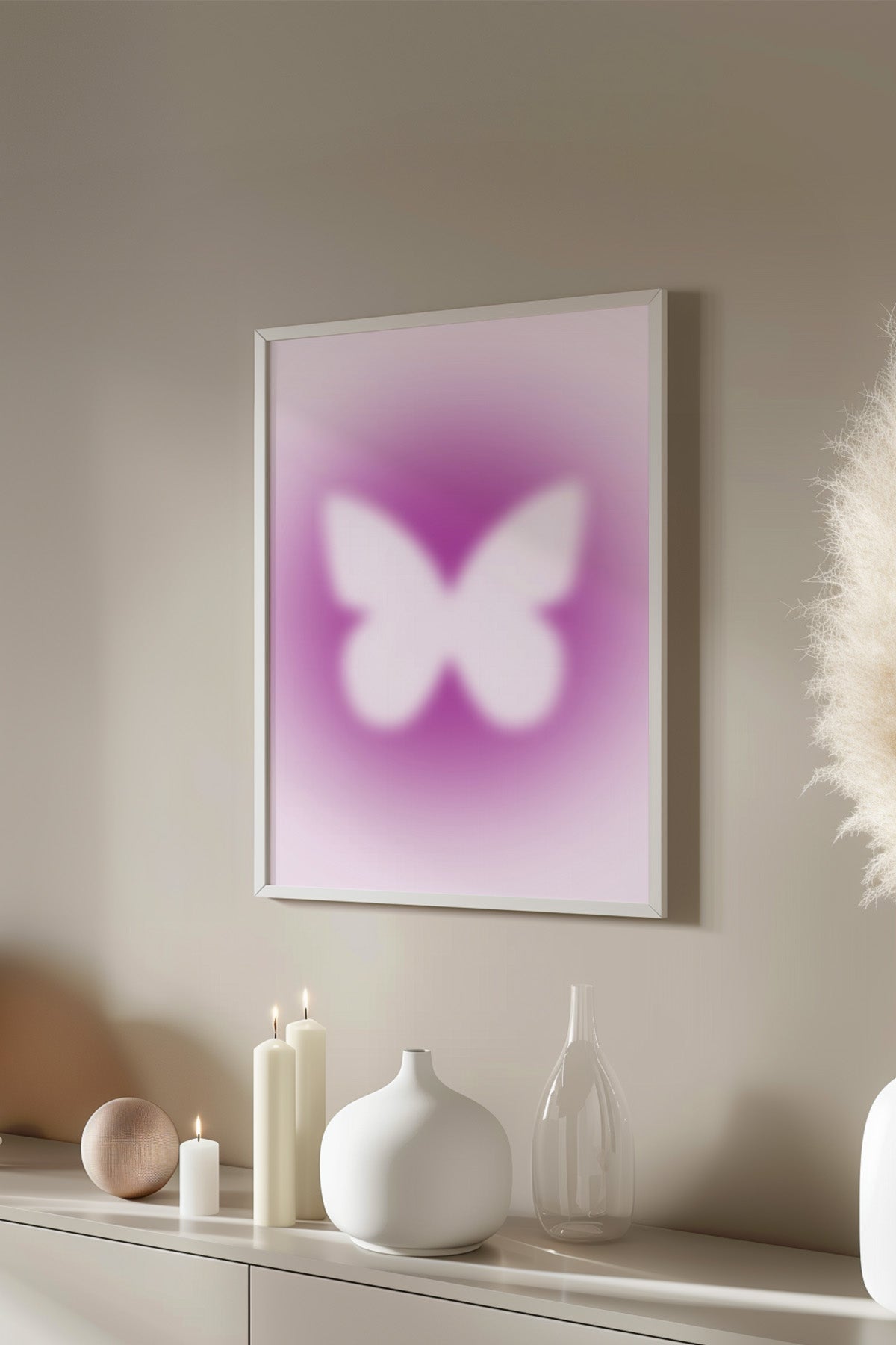 Aura Serisi Beyaz Çerçeveli Poster, Tablo No:100