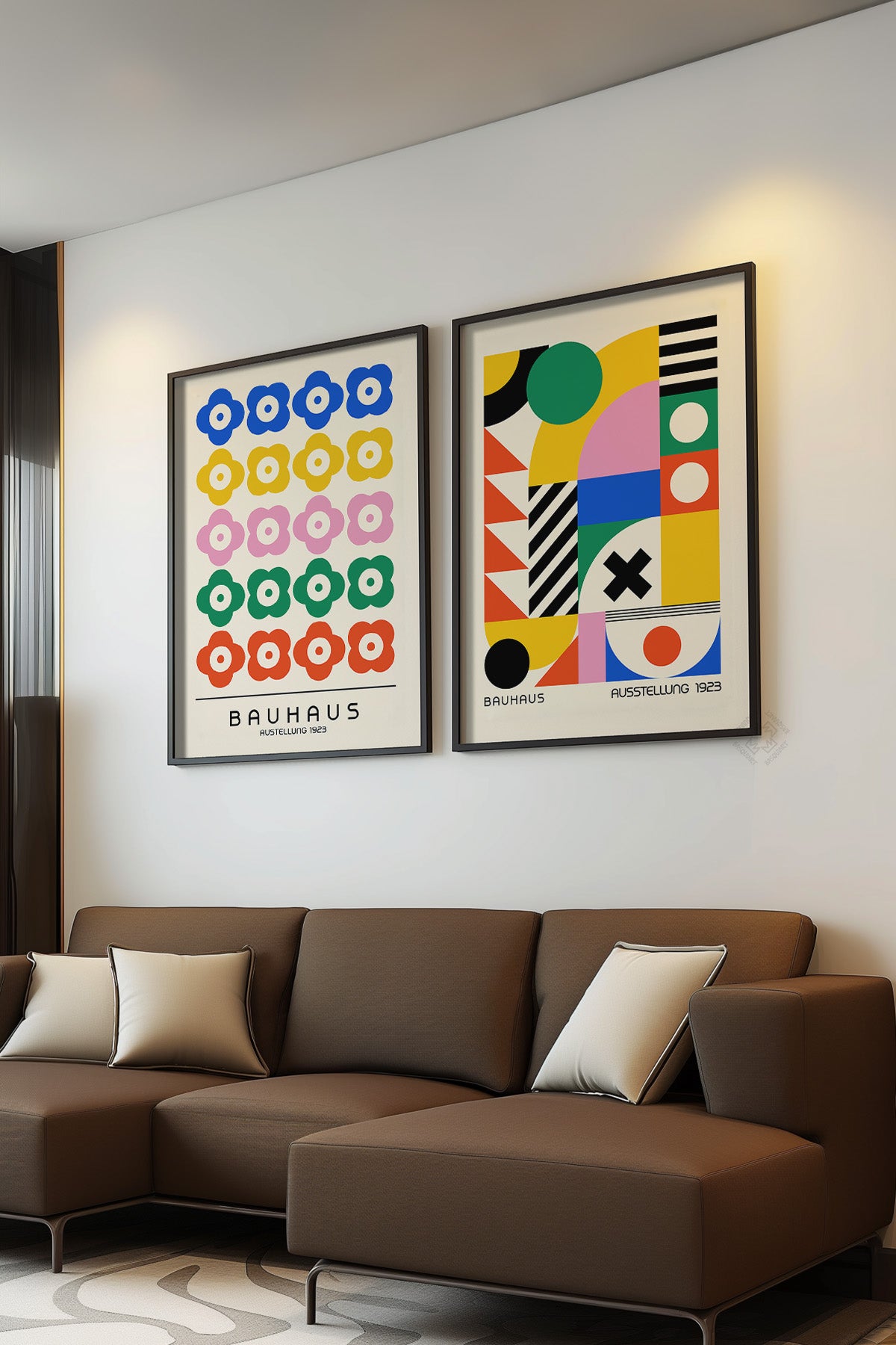 Bauhaus 2'li Siyah Çerçeveli Poster, Tablo Seti No:29