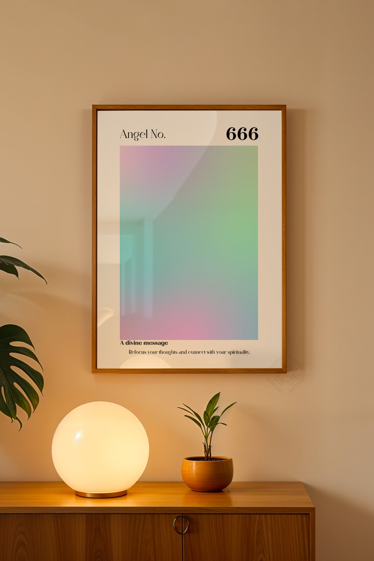 Aura Serisi Ahşap Çerçeveli Poster, Tablo No:72