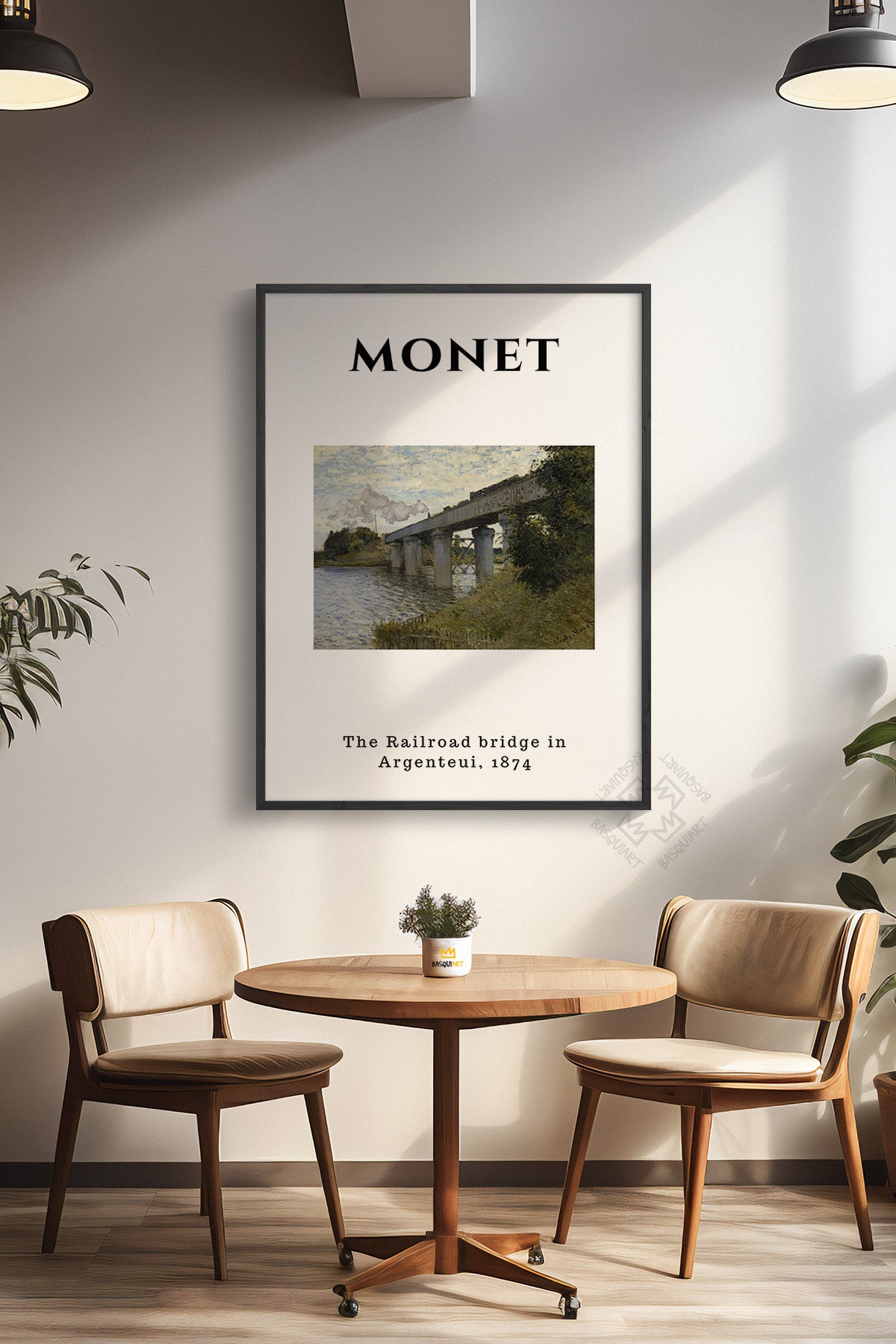 Claude Monet Serisi Siyah Çerçeveli Poster, Tablo Duvar Dekoru No:9