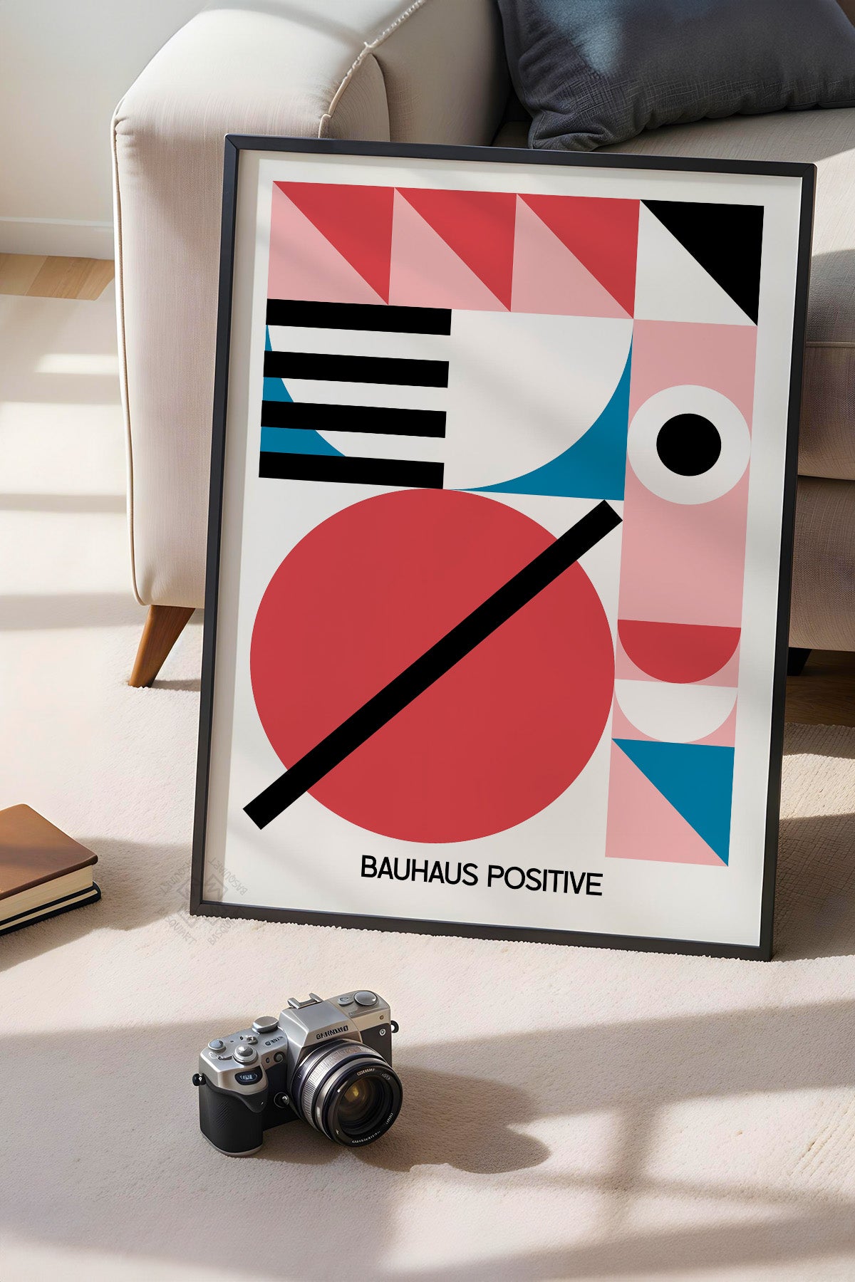 Bauhaus Serisi Siyah Çerçeveli Poster, Tablo No:120