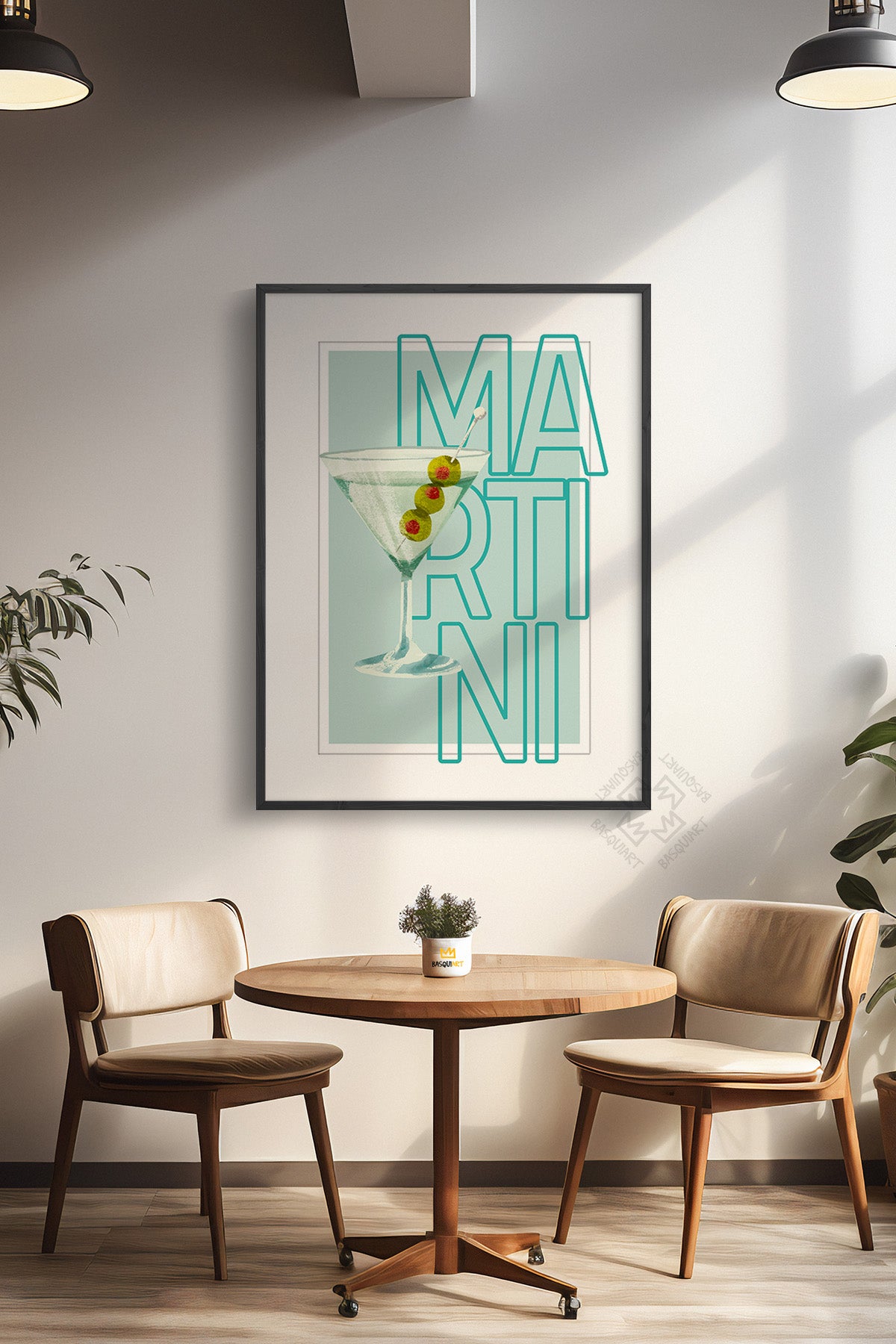 Kokteyl Serisi Siyah Çerçeveli Poster, Tablo, Cafe, Restoran, Mutfak Duvar Dekoru No:47