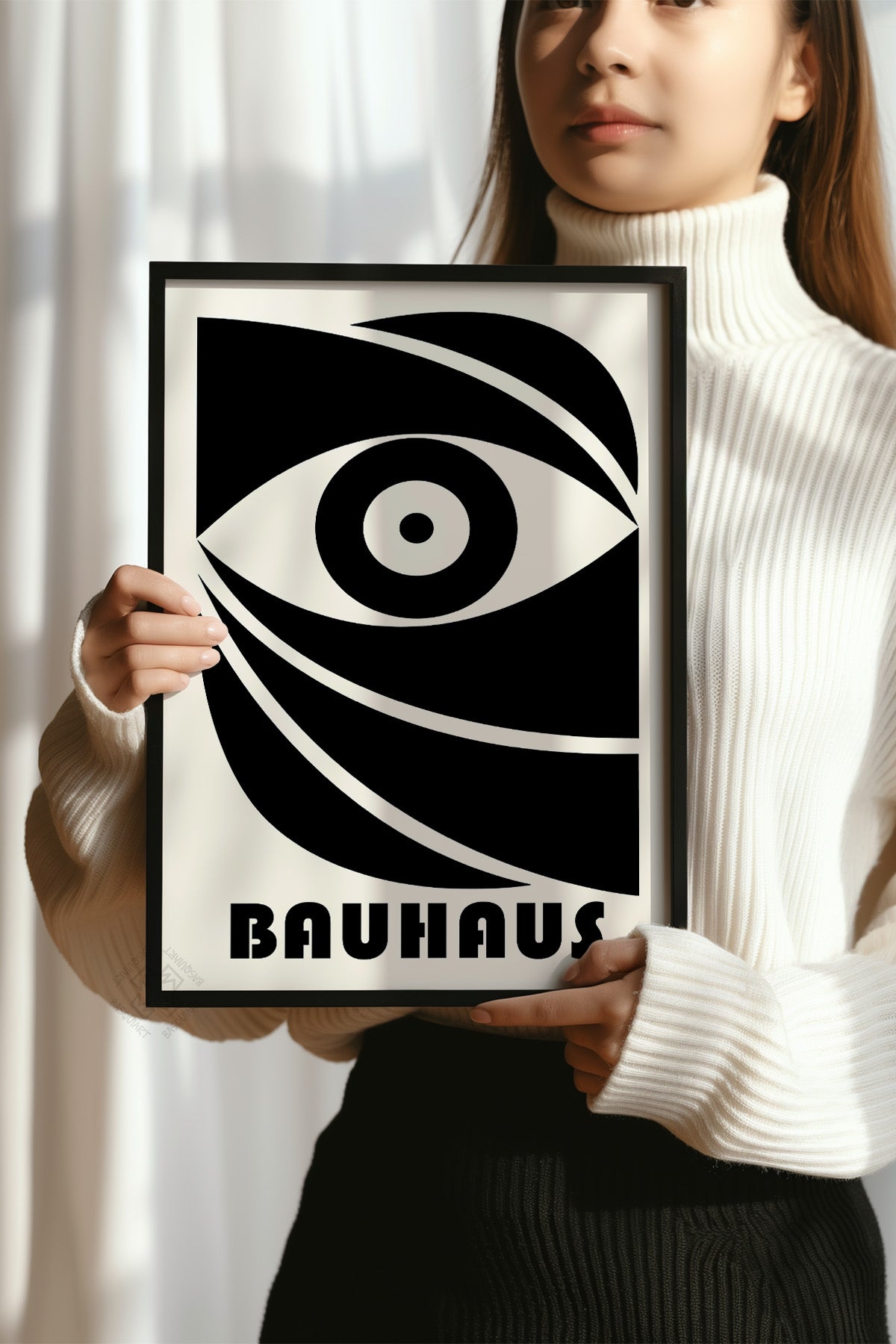Bauhaus Serisi Siyah Çerçeveli Poster, Tablo No:60