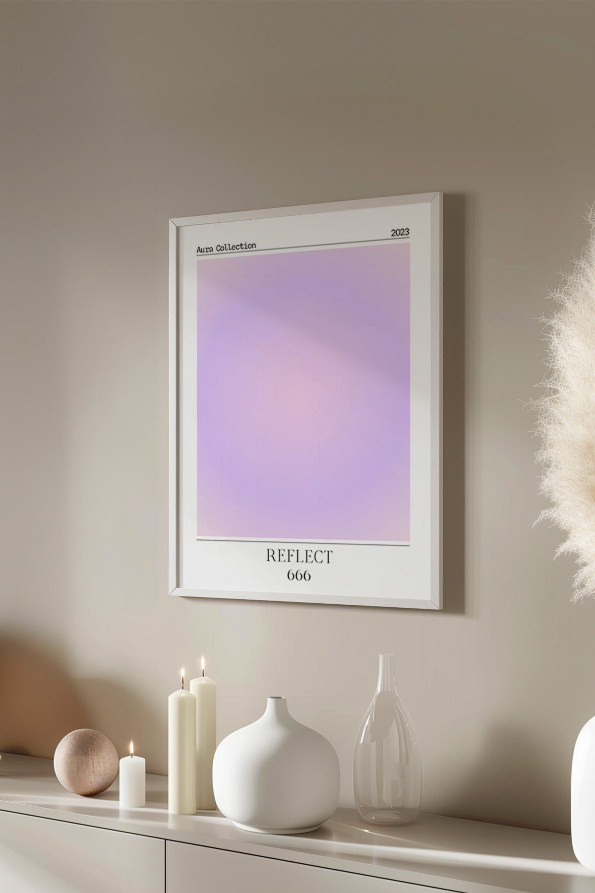 Aura Serisi Beyaz Çerçeveli Poster, Tablo No:190