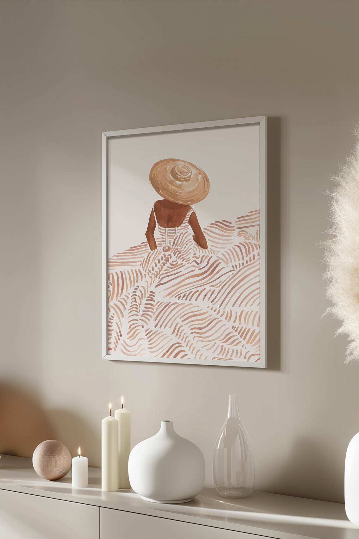 Bohemian Serisi Beyaz Çerçeveli Poster, Tablo No:27
