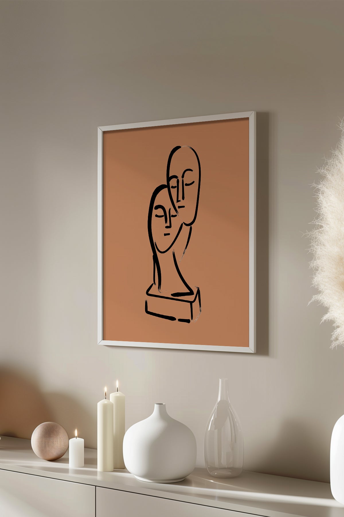 Bohemian Serisi Beyaz Çerçeveli Poster, Tablo No:104