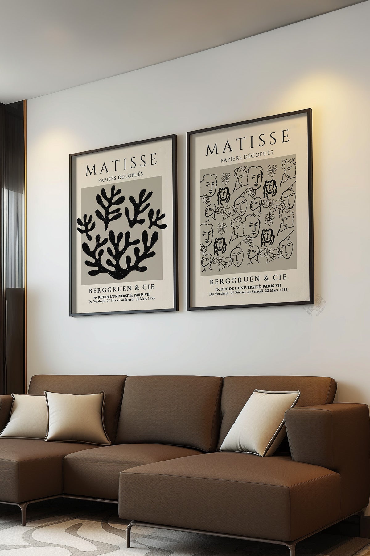 Matisse 2'li Siyah Çerçeveli Poster, Tablo Seti No:22