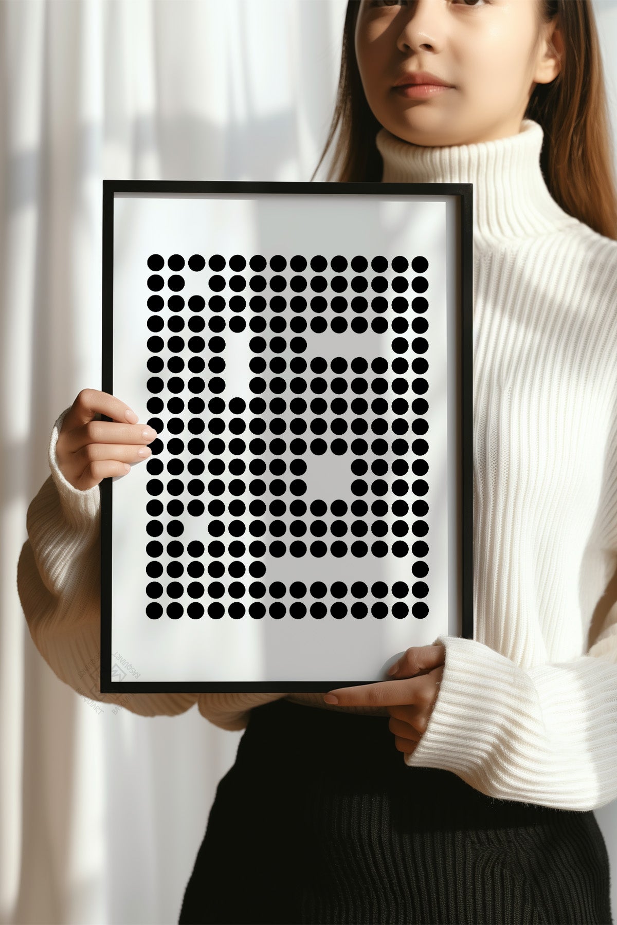 Bauhaus Serisi Siyah Çerçeveli Poster, Tablo No:45