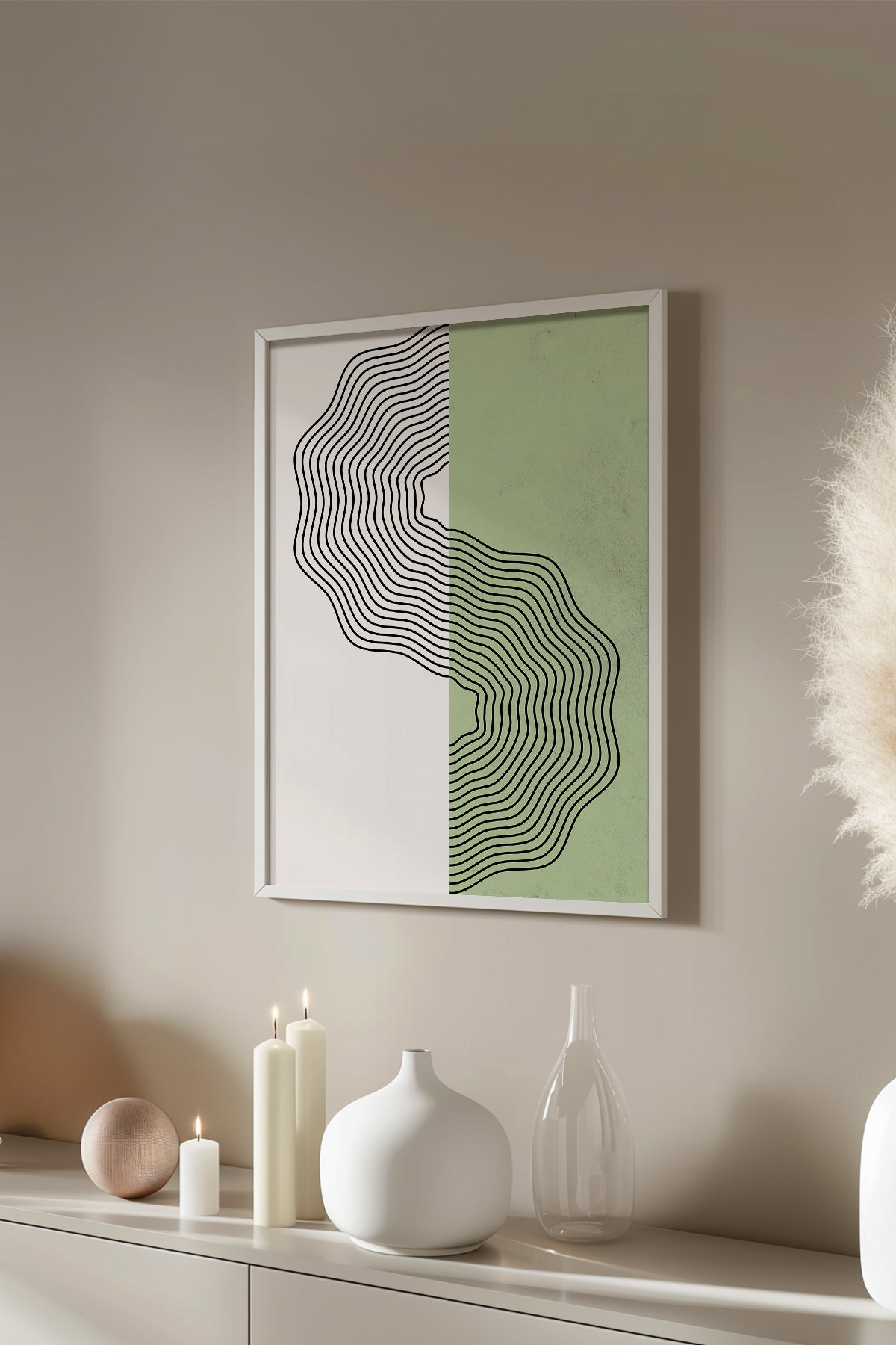 Bohemian Serisi Beyaz Çerçeveli Poster, Tablo No:47
