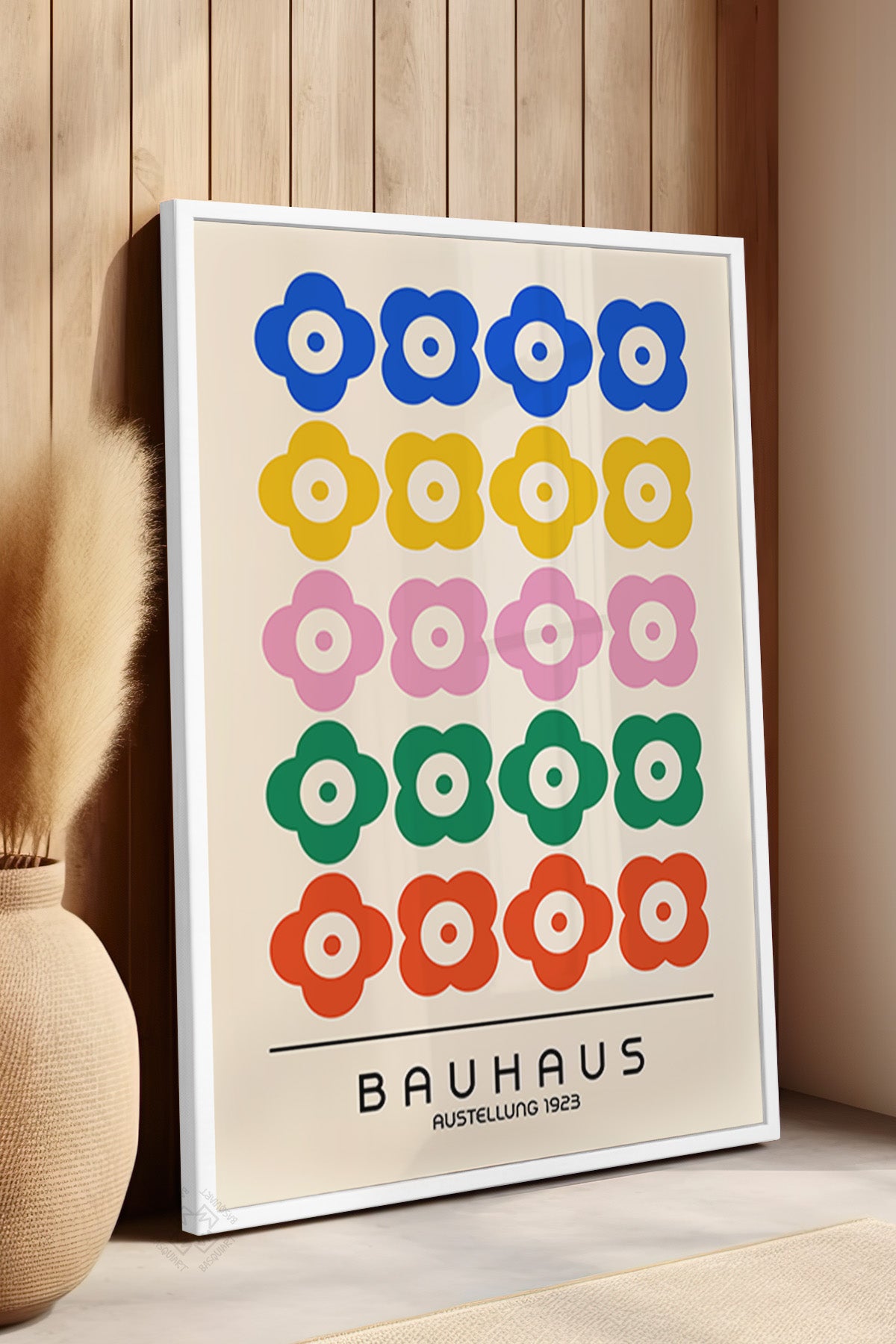 Bauhaus Serisi Beyaz Çerçeveli Poster, Tablo No:97