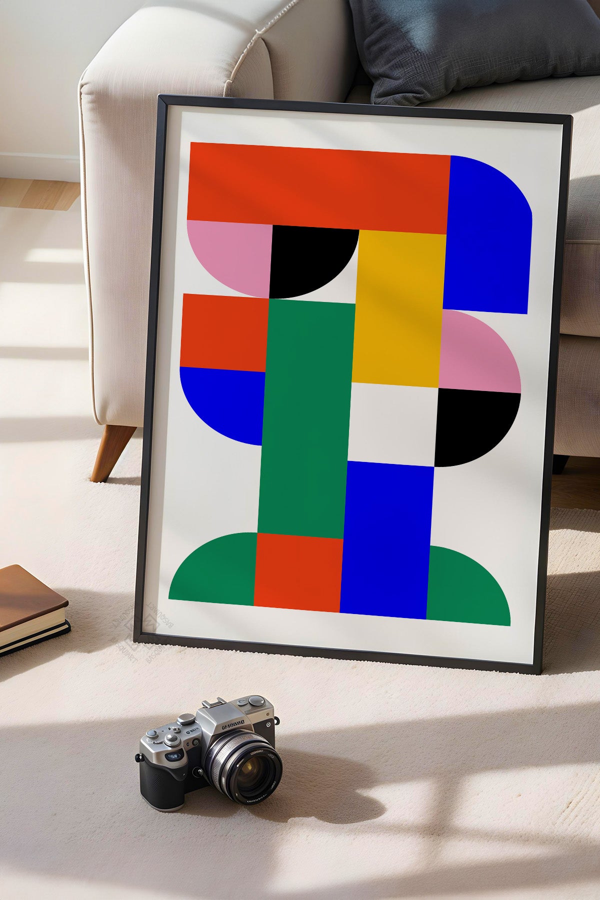 Bauhaus Serisi Siyah Çerçeveli Poster, Tablo No:14
