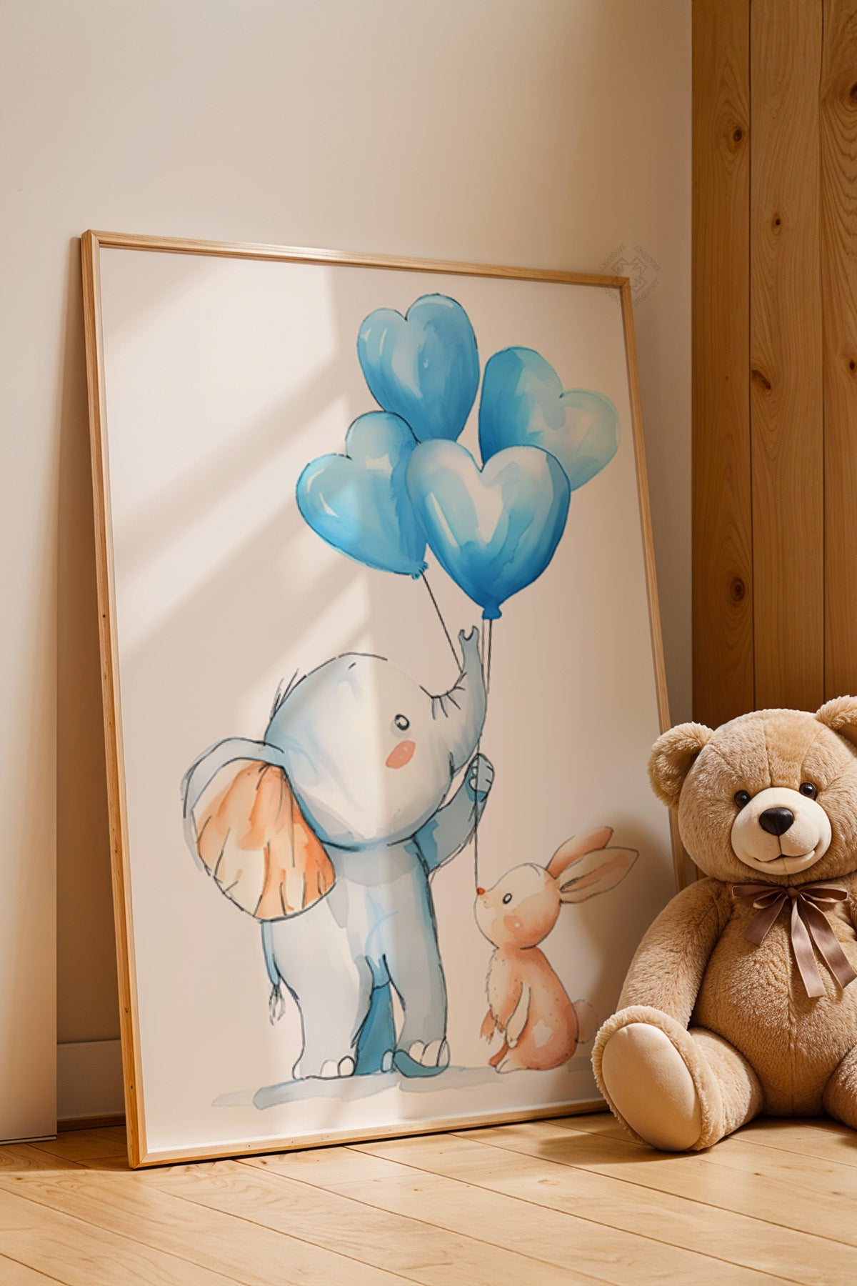 Çocuk Odası, Bebek Odası Ahşap Çerçeveli Poster, Tablo No:74