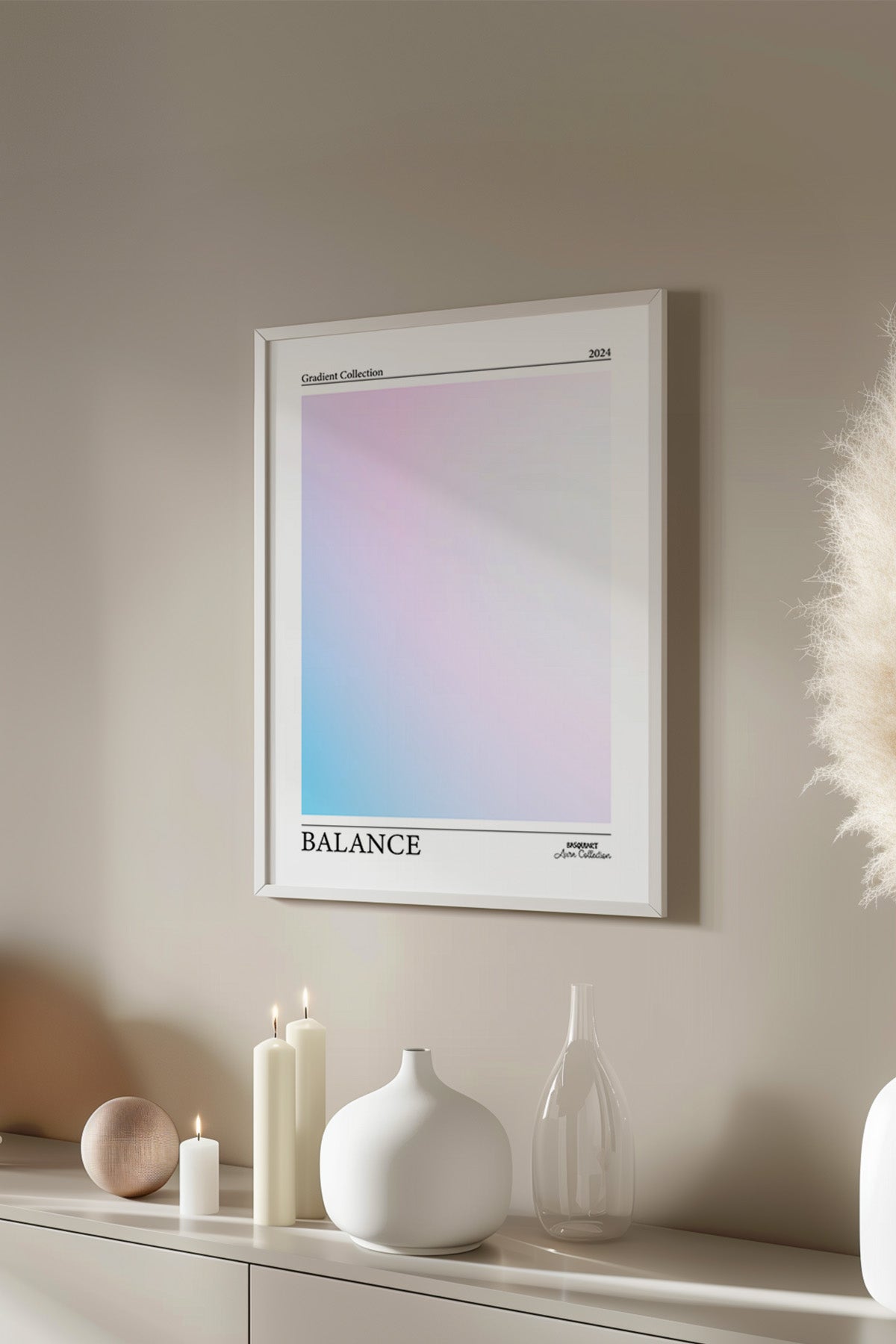 Aura Serisi Beyaz Çerçeveli Poster, Tablo No:30