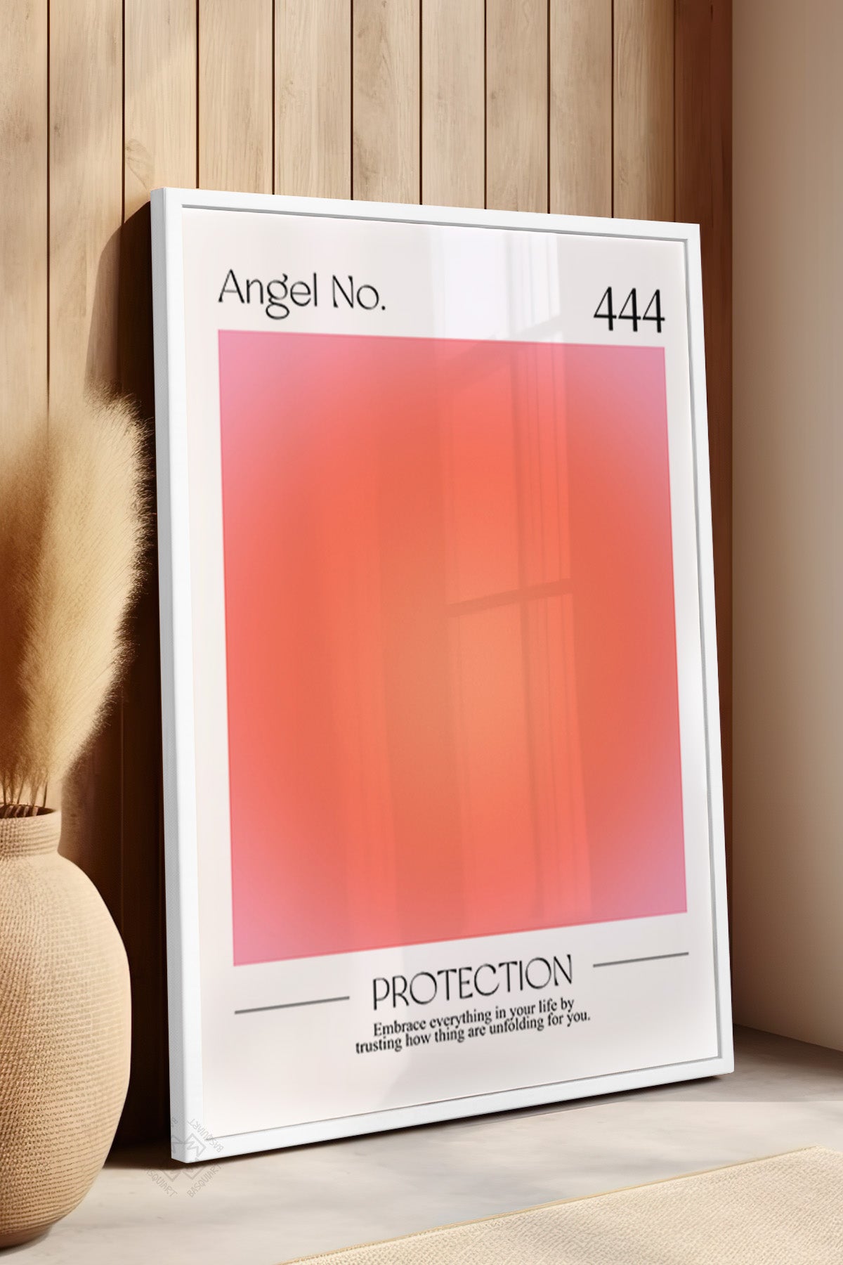 Aura Serisi Beyaz Çerçeveli Poster, Tablo No:8