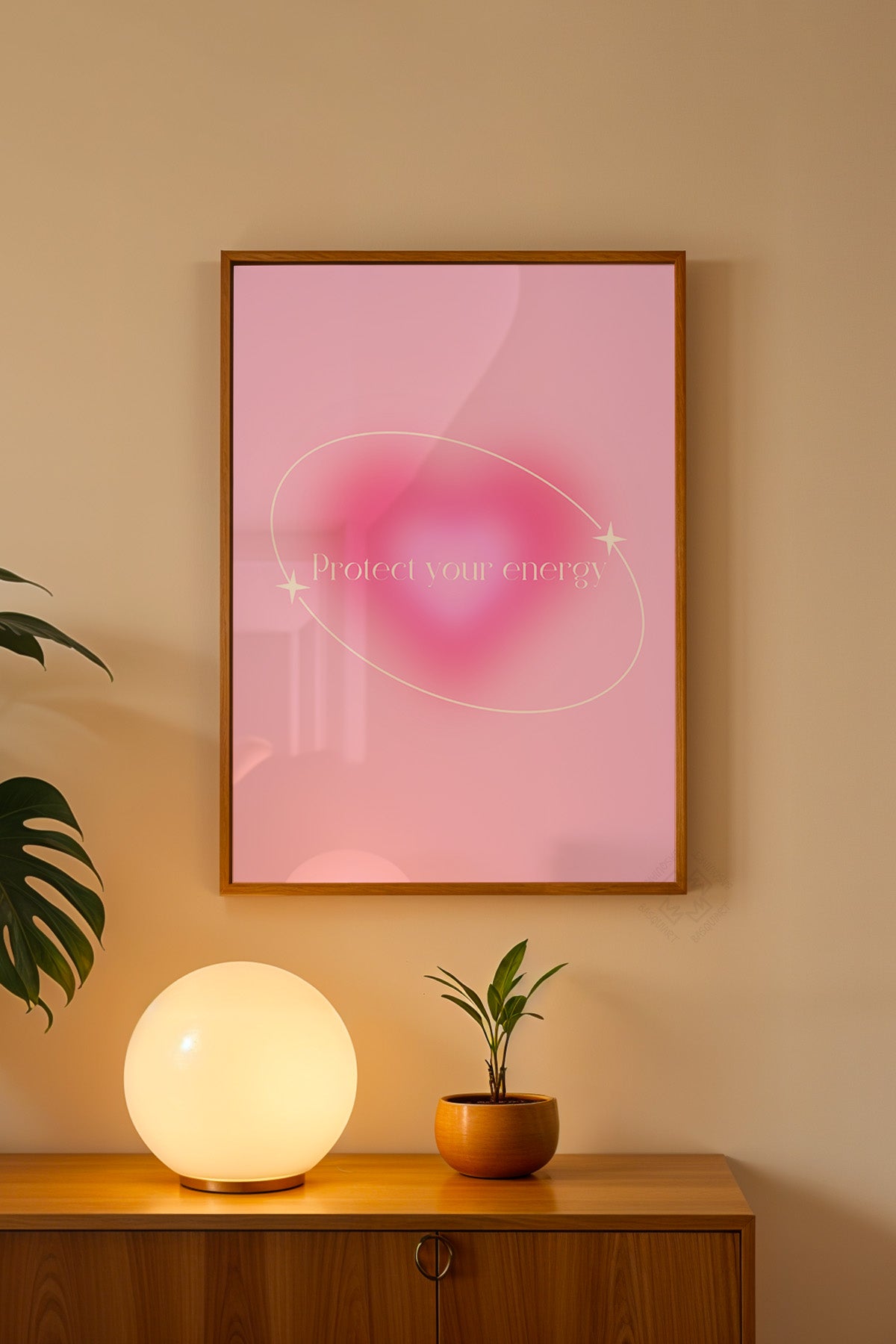 Aura Serisi Ahşap Çerçeveli Poster, Tablo No:173