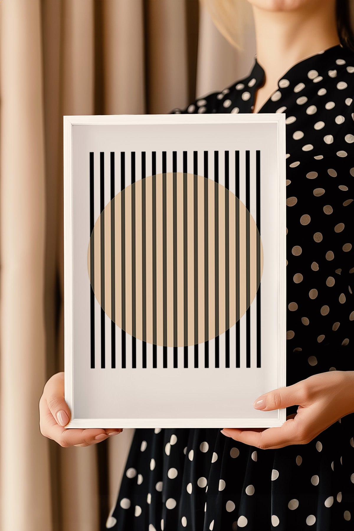 Bauhaus Serisi Beyaz Çerçeveli Poster, Tablo No:75