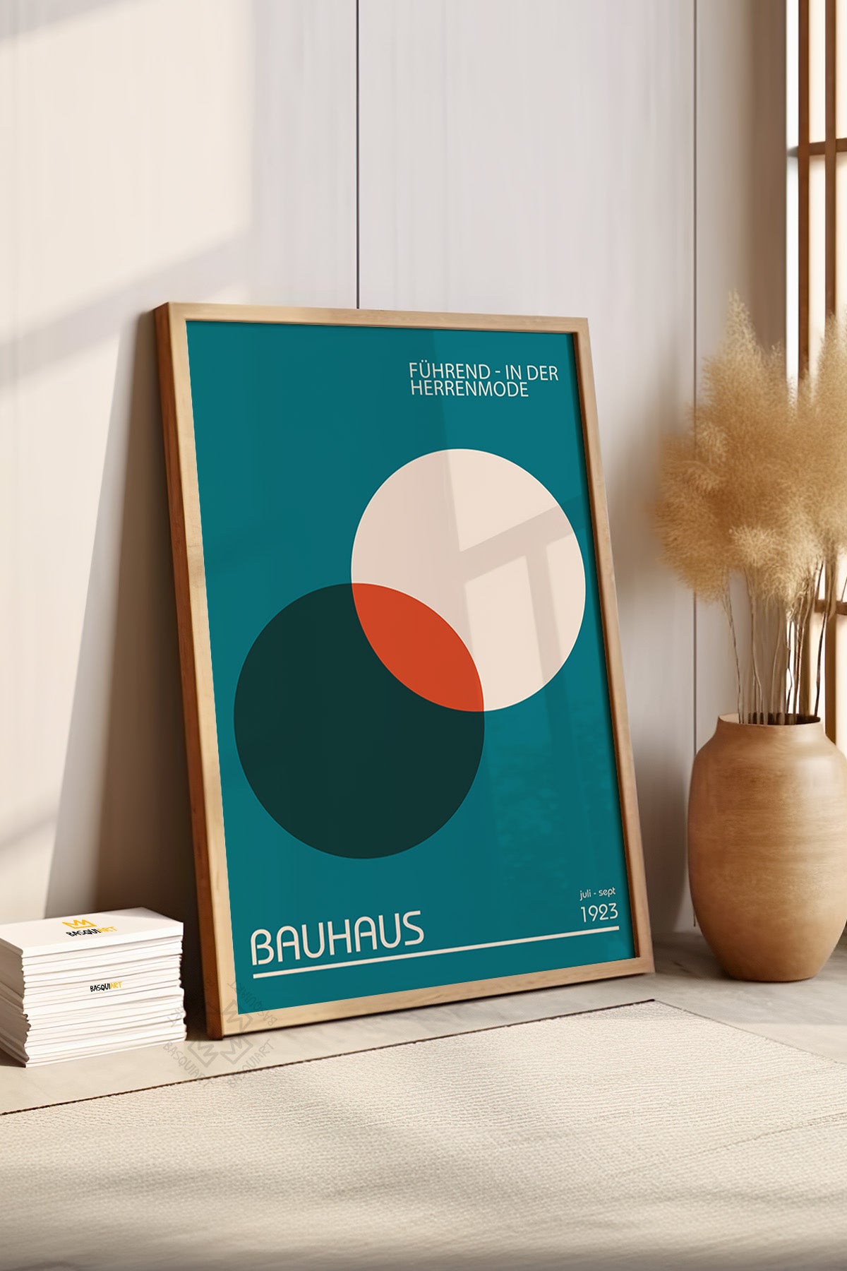 Bauhaus Serisi Ahşap Çerçeveli Poster, Tablo No:18