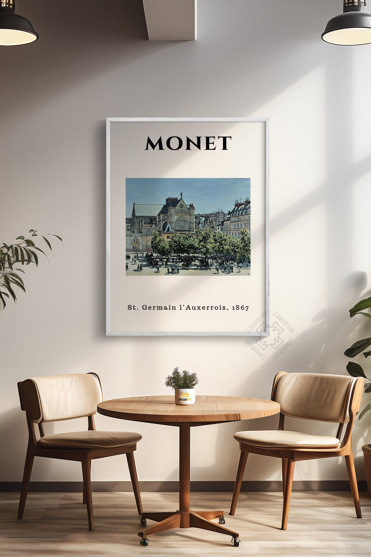 Claude Monet Serisi Beyaz Çerçeveli Poster, Tablo Duvar Dekoru No:23