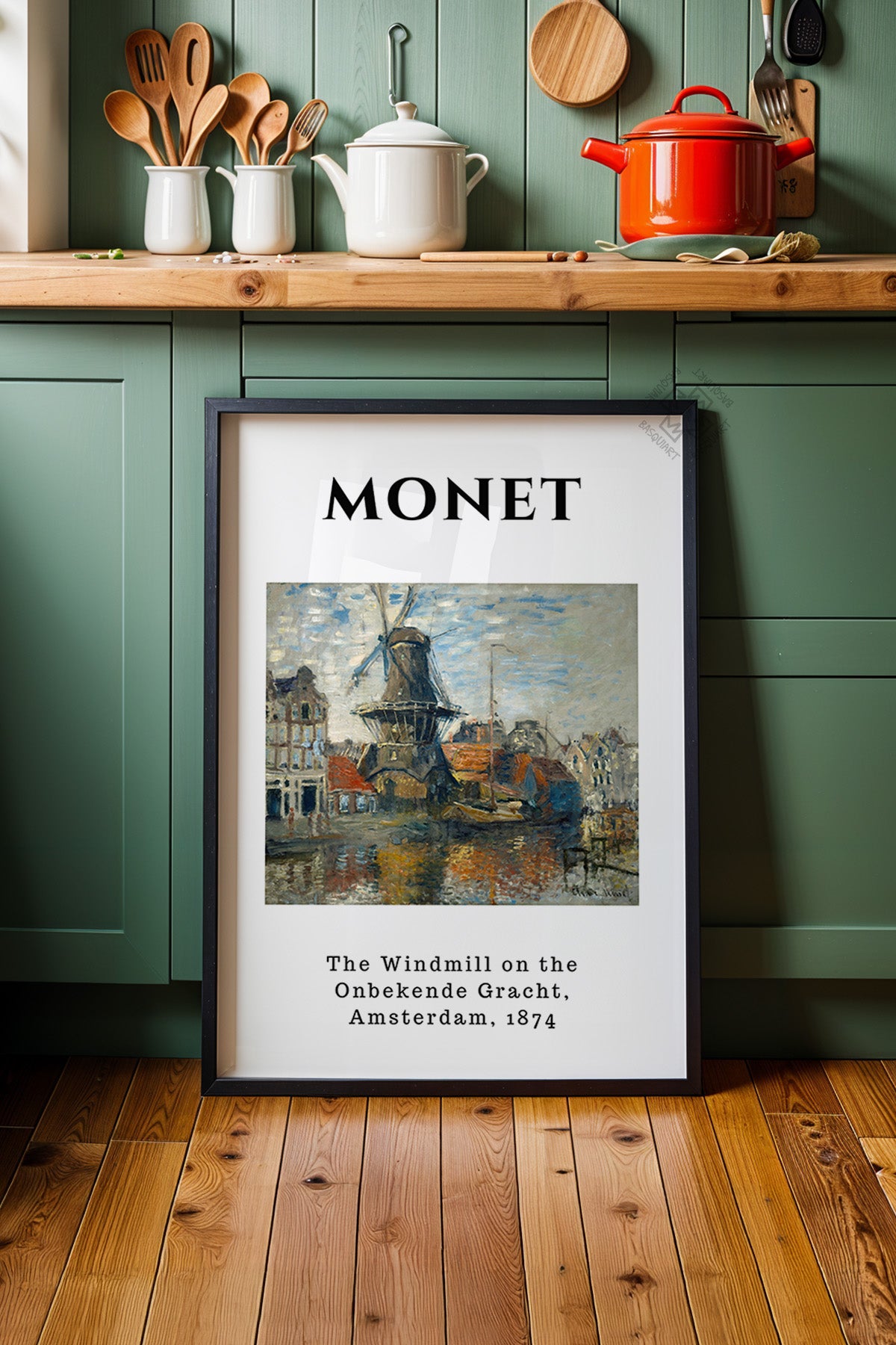 Claude Monet Serisi Siyah Çerçeveli Poster, Tablo Duvar Dekoru No:14
