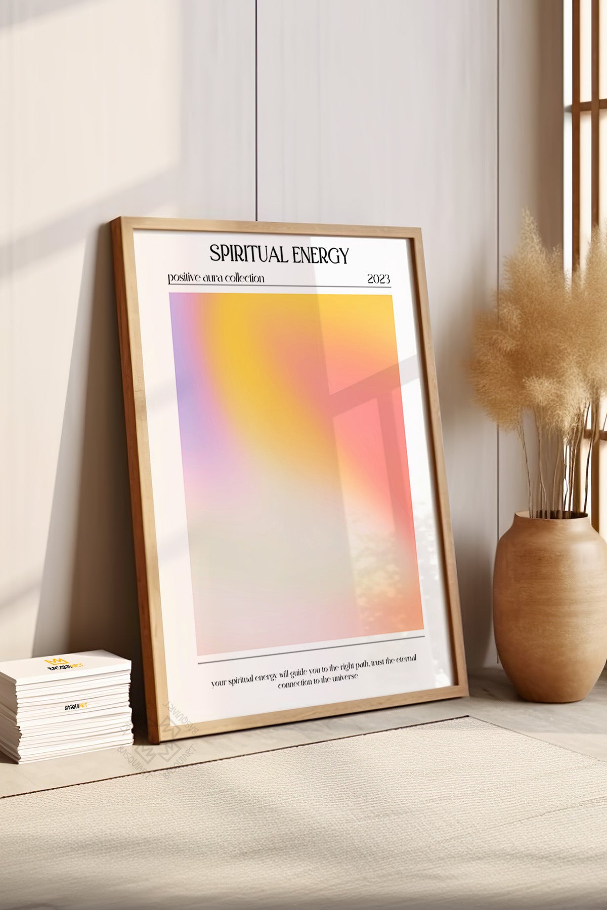 Aura Serisi Ahşap Çerçeveli Poster, Tablo No:54
