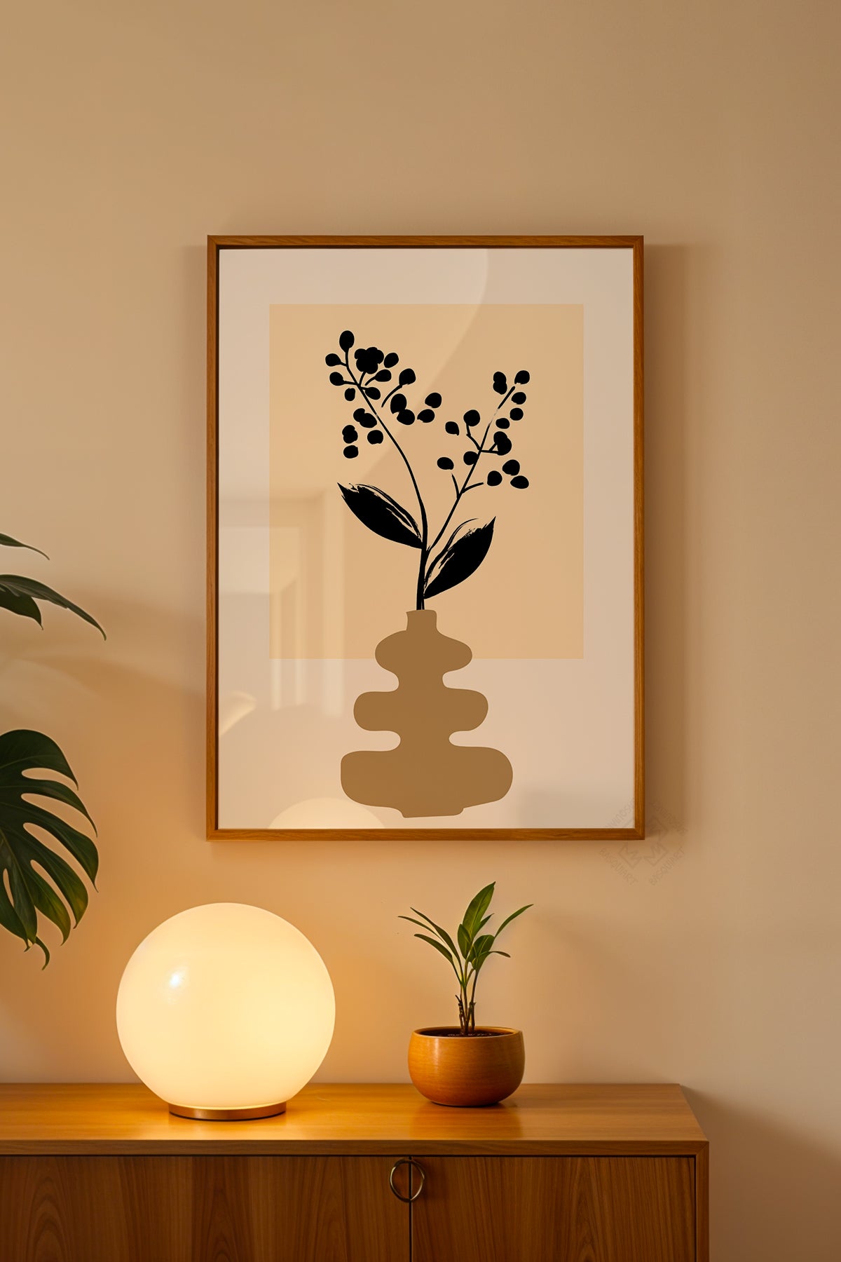 Bohemian Serisi Ahşap Çerçeveli Poster, Tablo No:121