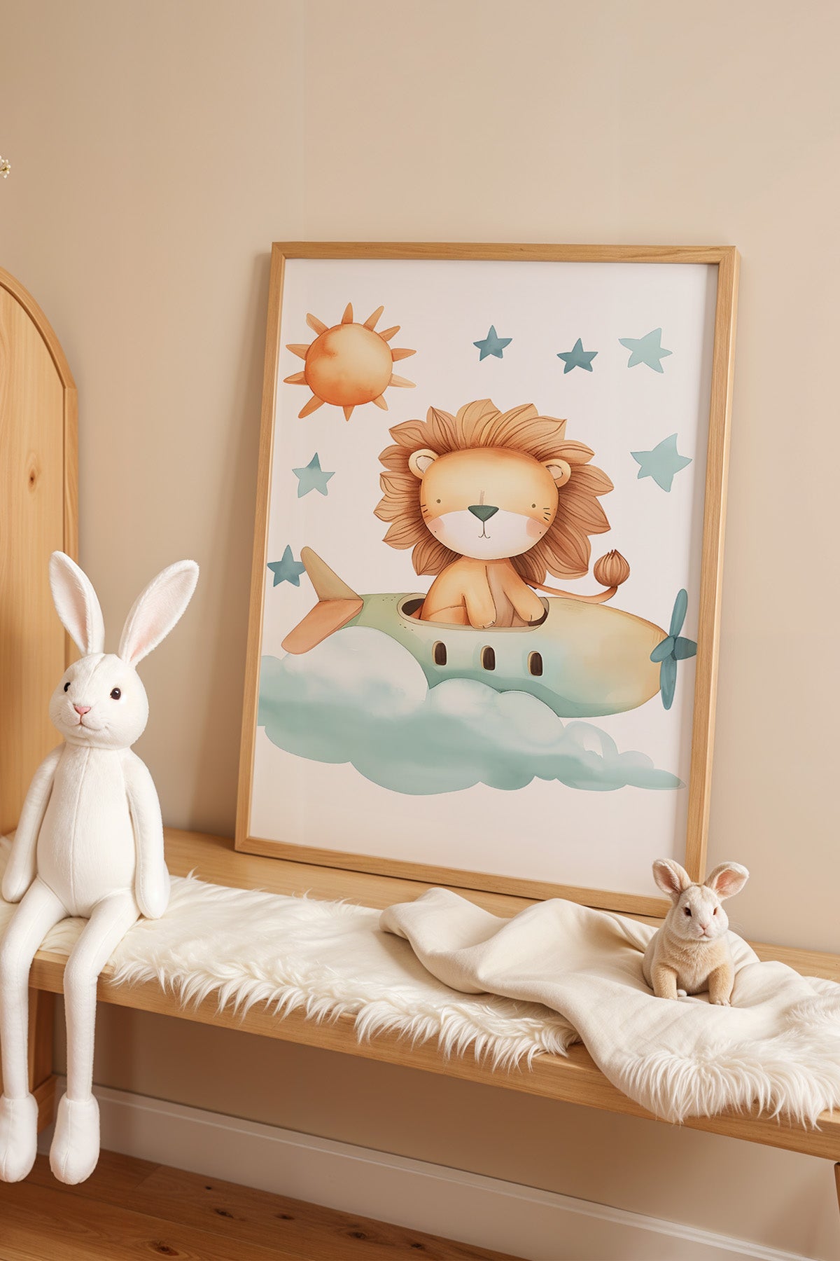Çocuk Odası, Bebek Odası Ahşap Çerçeveli Poster, Tablo No:44