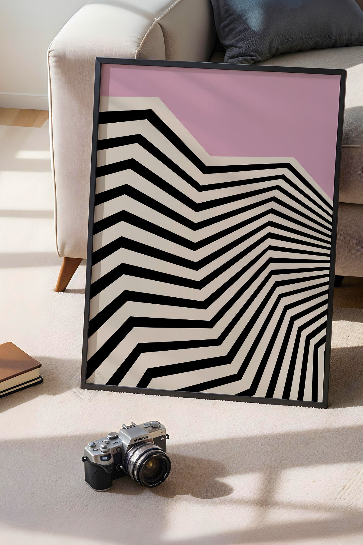 Bauhaus Serisi Siyah Çerçeveli Poster, Tablo No:64