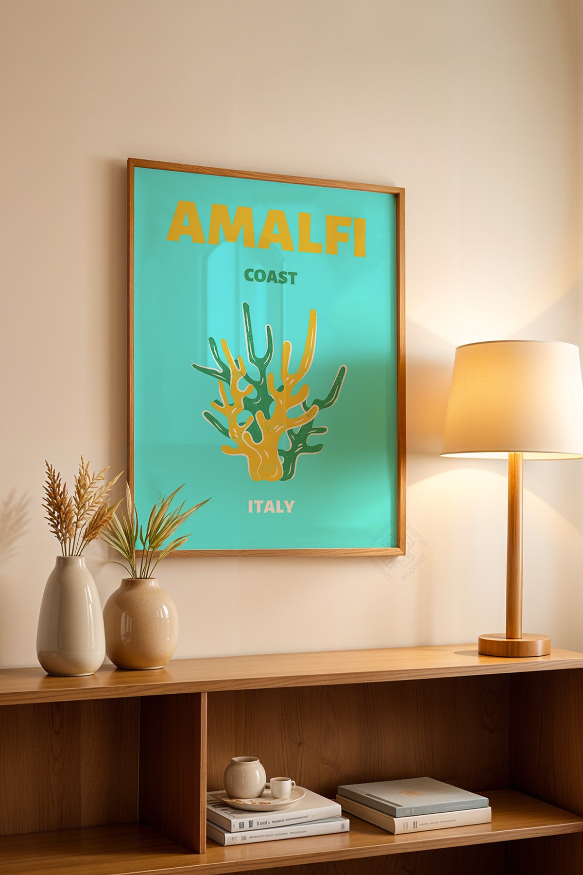 Şehir Serisi Ahşap Çerçeveli Poster, Tablo Duvar Dekoru No:10