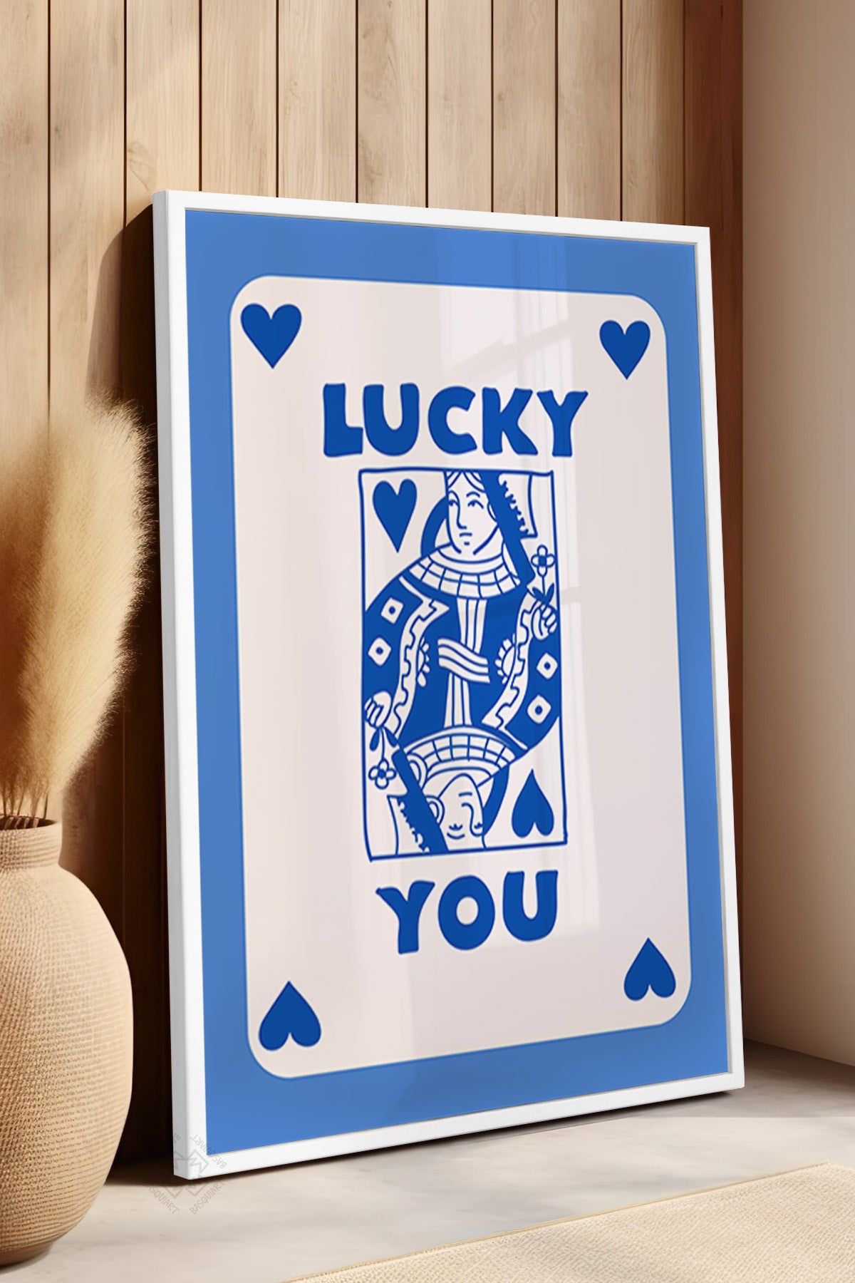 Lucky You Serisi Beyaz Çerçeveli Poster, Tablo Duvar Dekoru No:23