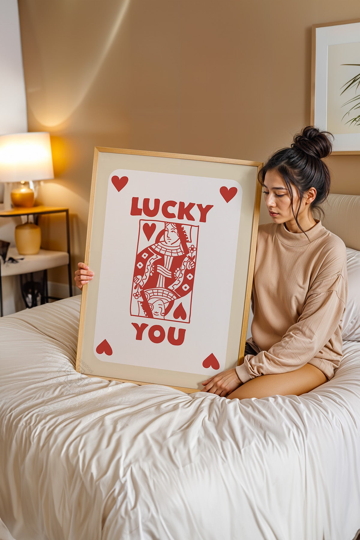 Lucky You Serisi Ahşap Çerçeveli Poster, Tablo Duvar Dekoru No:61