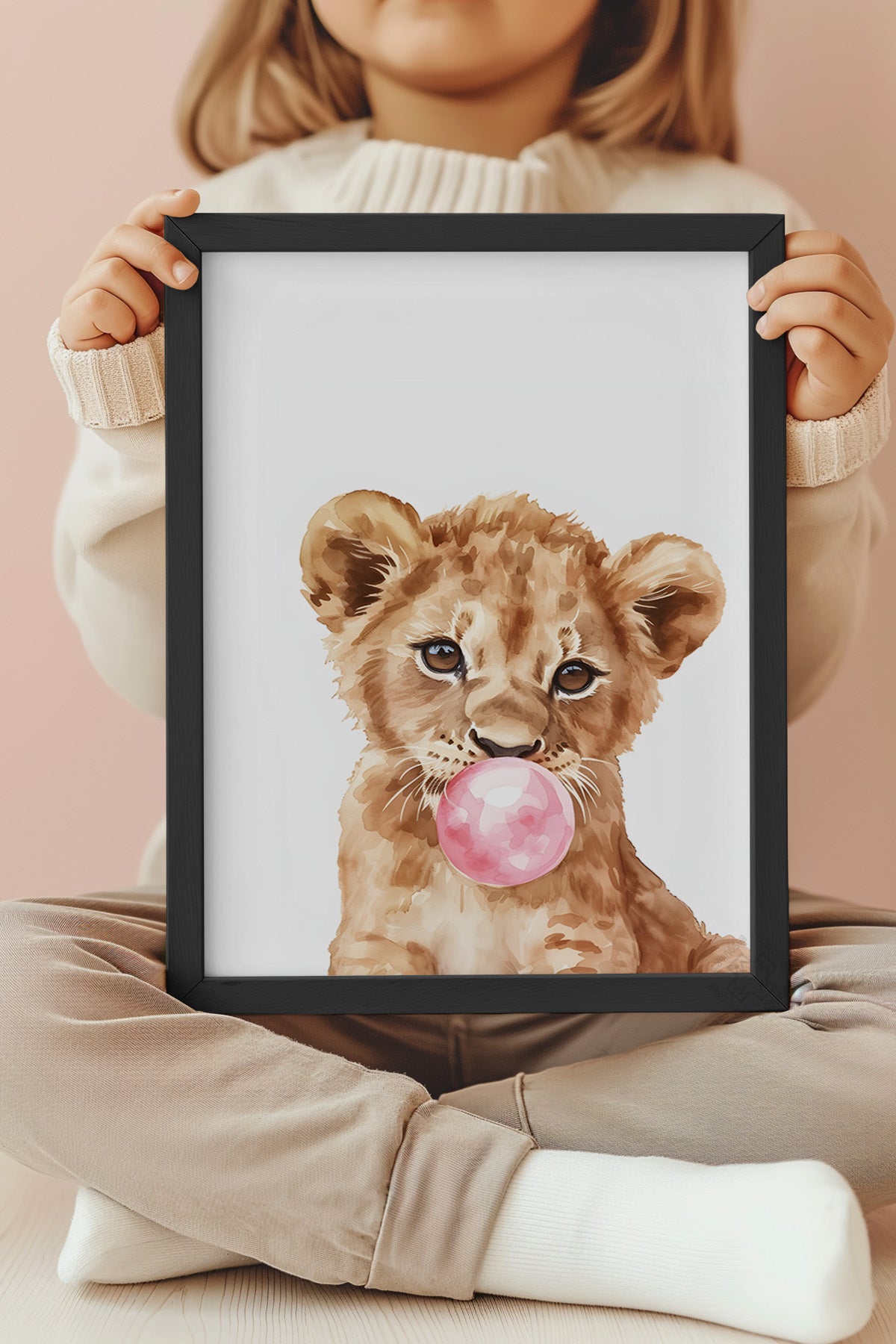 Çocuk Odası, Bebek Odası Siyah Çerçeveli Poster, Tablo No:99