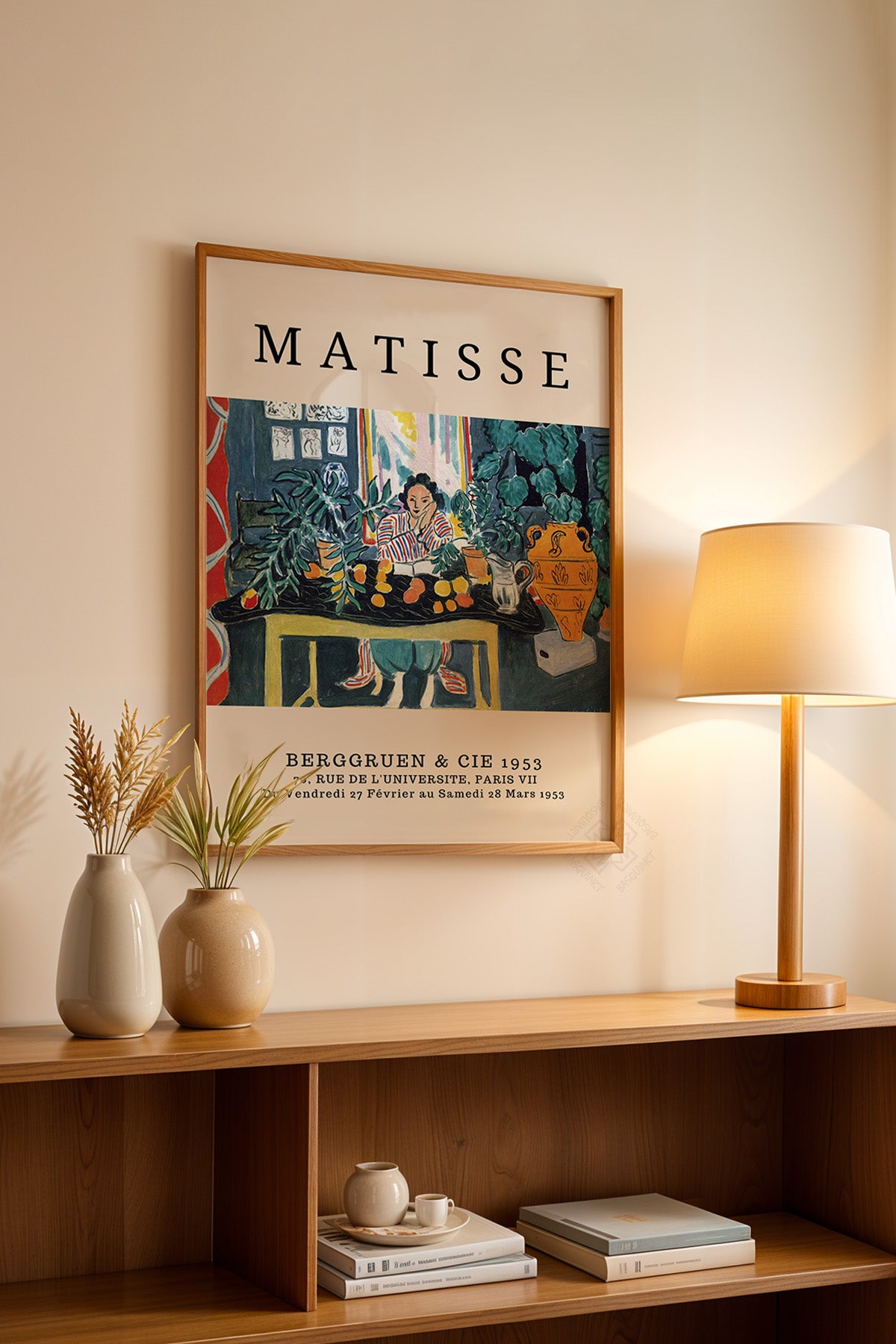 Henri Matisse Serisi Ahşap Çerçeveli Poster, Tablo Duvar Dekoru No:1
