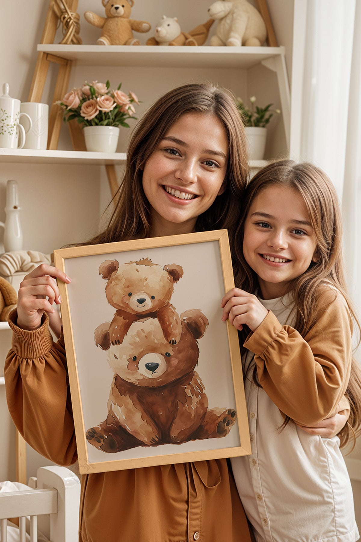 Çocuk Odası, Bebek Odası Ahşap Çerçeveli Poster, Tablo No:71