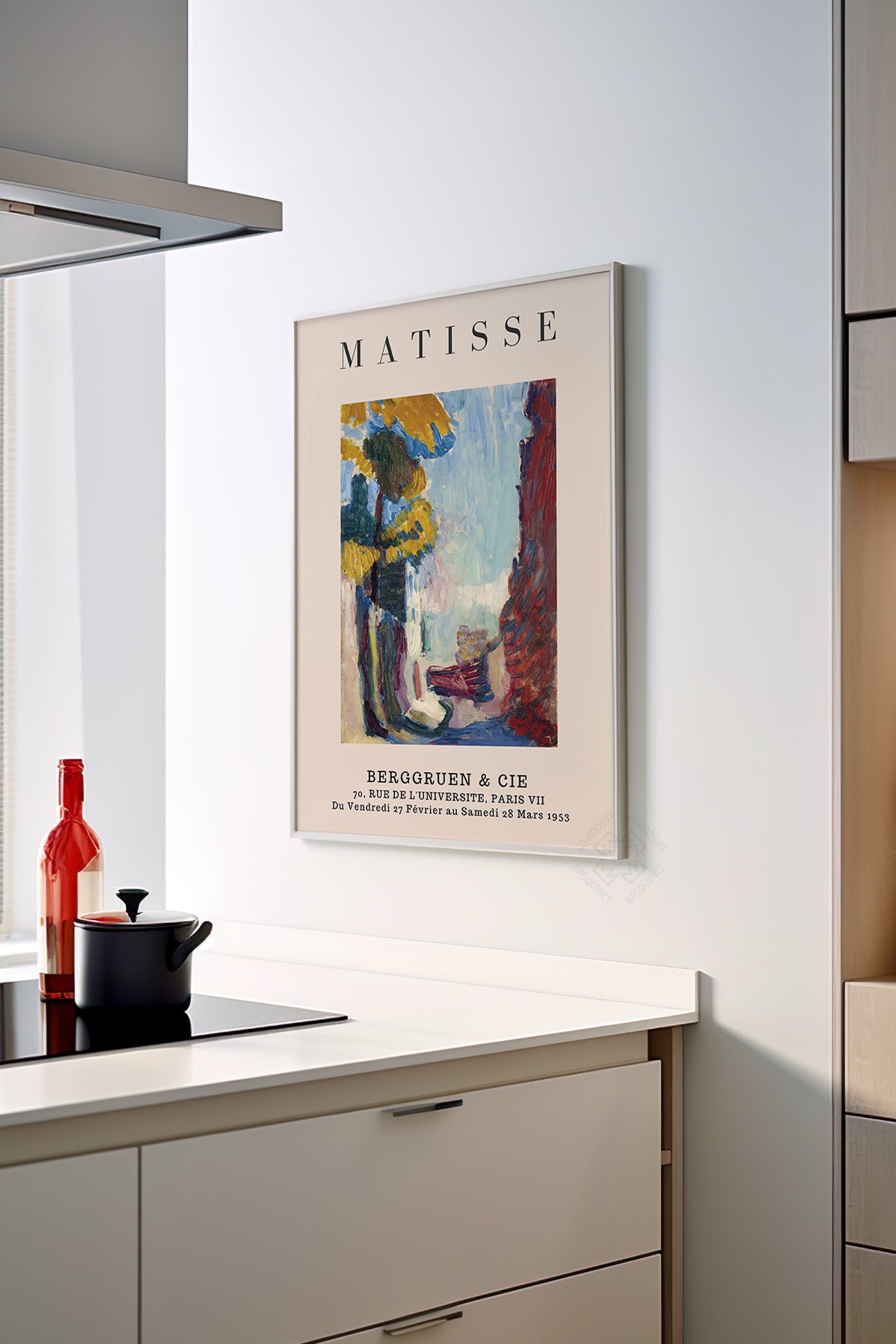 Henri Matisse Serisi Beyaz Çerçeveli Poster, Tablo Duvar Dekoru No:9