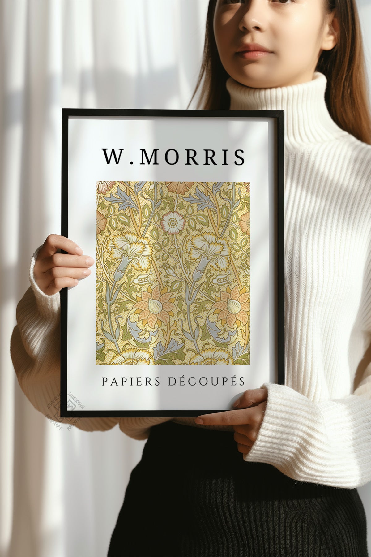 William Morris Serisi Siyah Çerçeveli Poster, Tablo Duvar Dekoru No:9