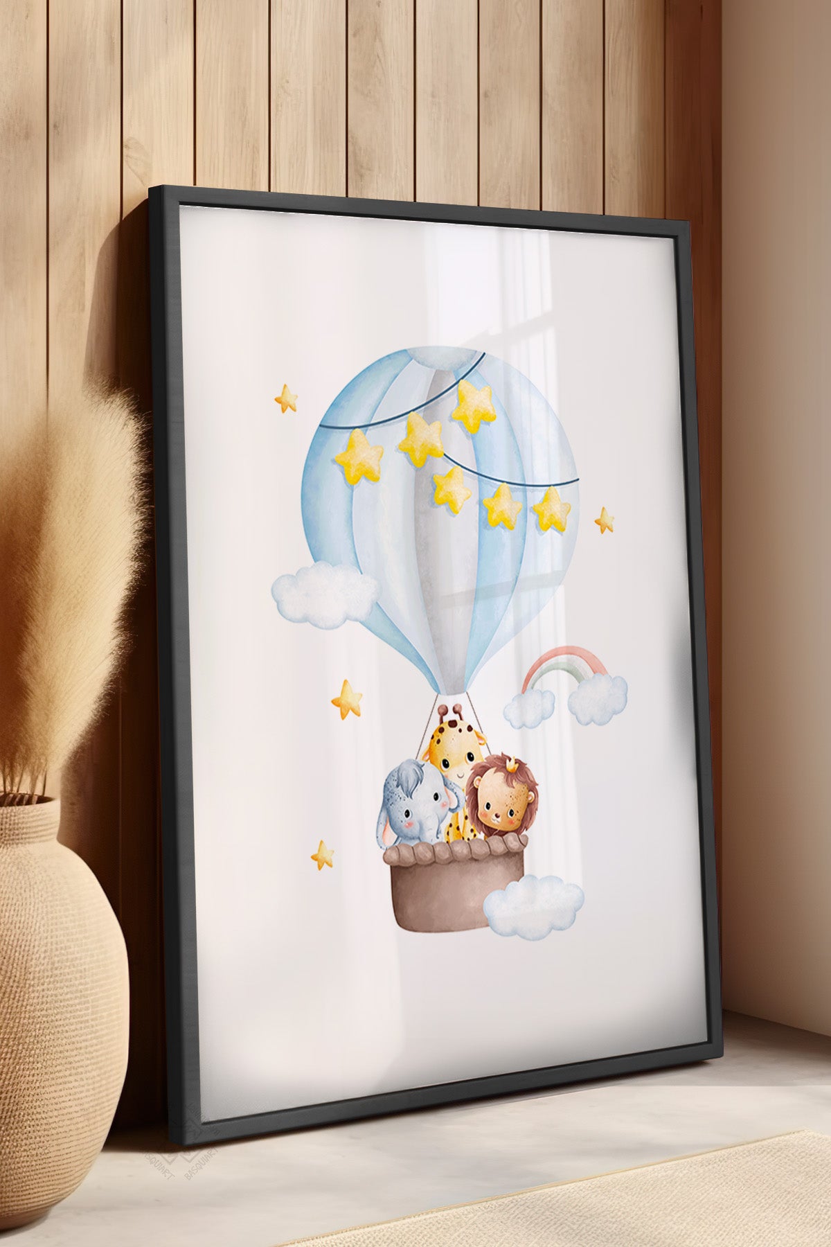 Çocuk Odası, Bebek Odası Siyah Çerçeveli Poster, Tablo No:9