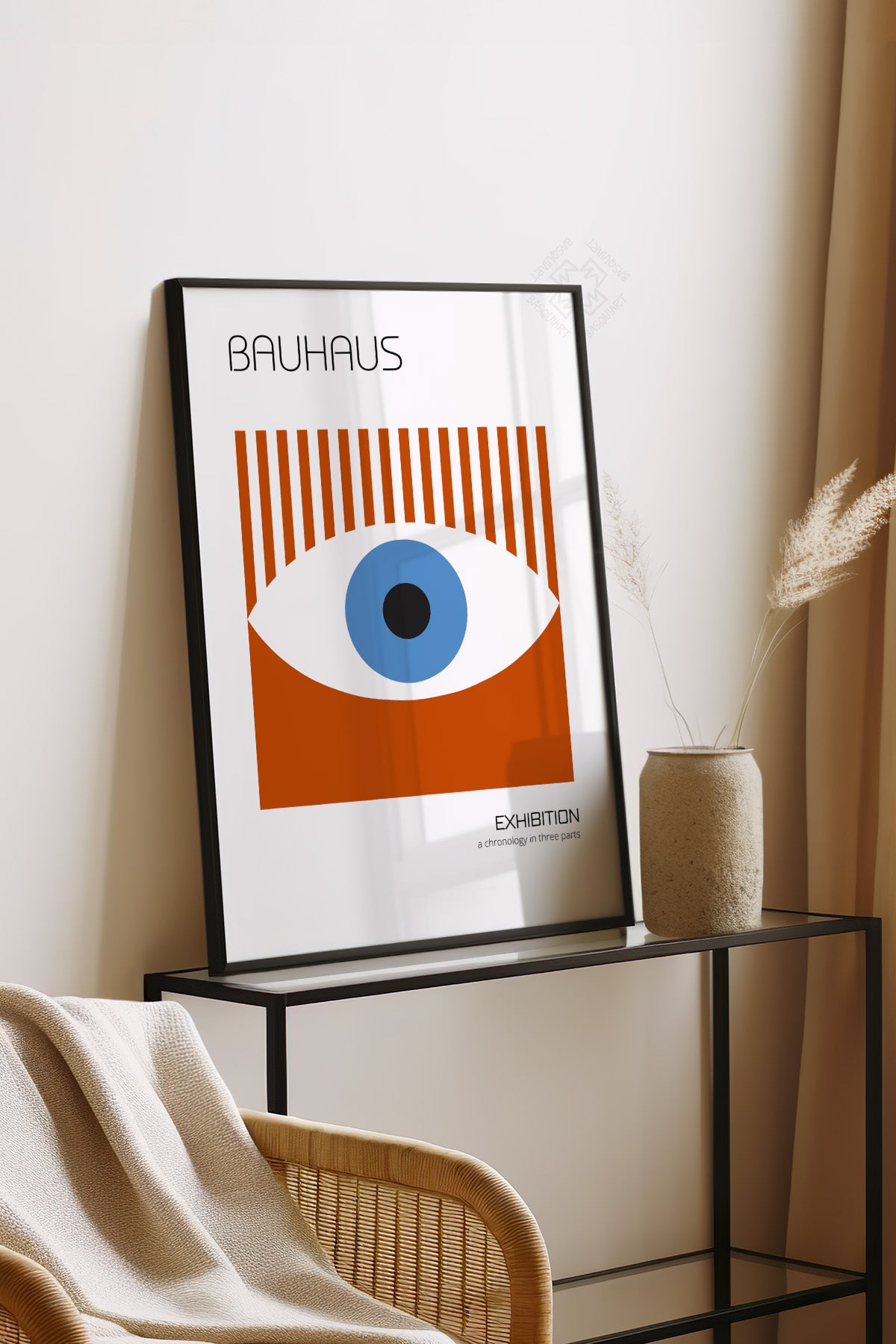 Bauhaus Serisi Siyah Çerçeveli Poster, Tablo No:110