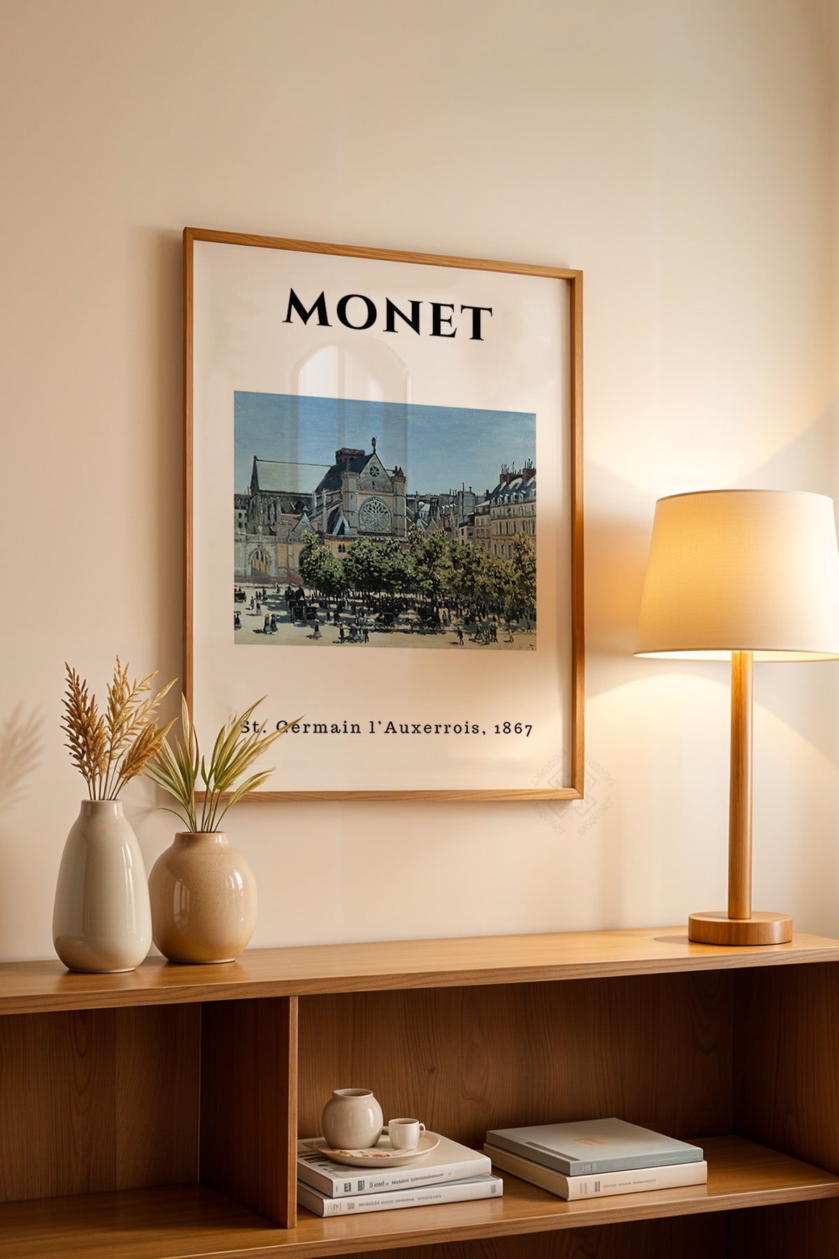 Claude Monet Serisi Ahşap Çerçeveli Poster, Tablo Duvar Dekoru No:23